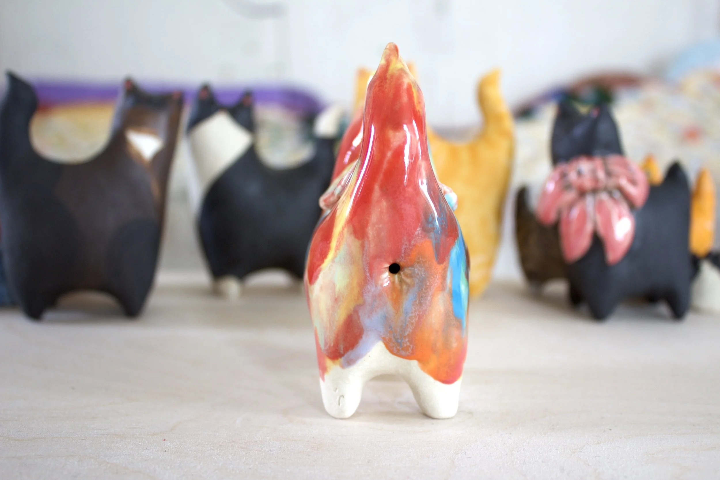 Back view Goo Turtle handmade ceramic sculpture.jpeg