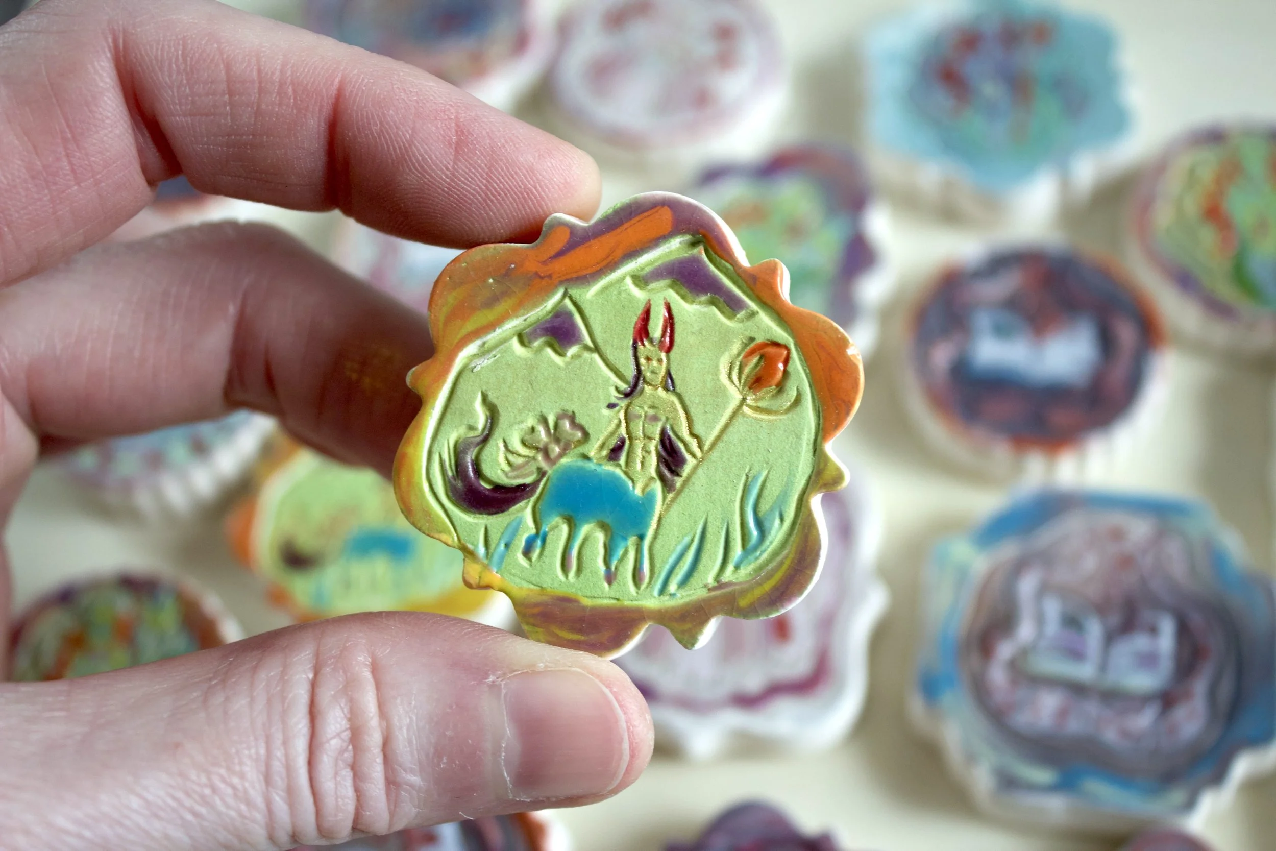 RuthIrving_CeramicsMiniMagnets-Centaur Mage.jpeg