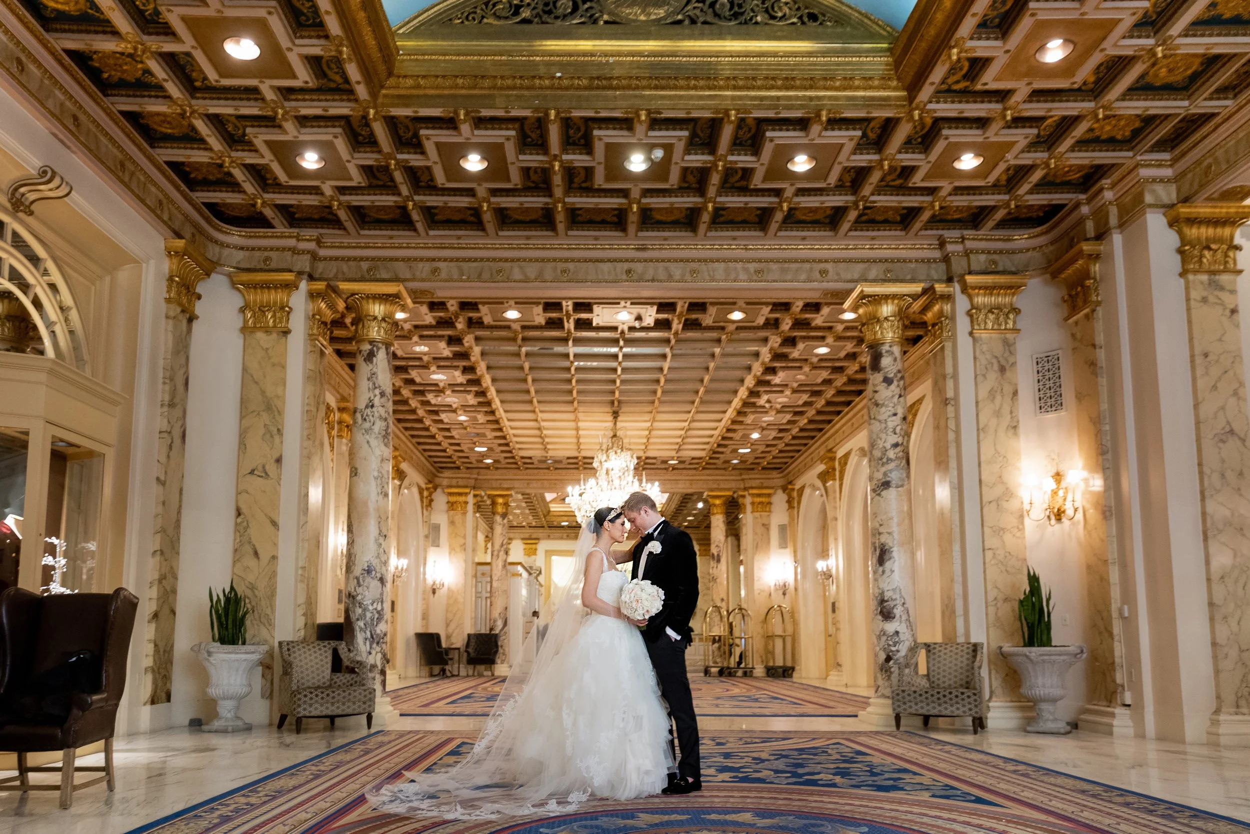 Fairytale luxury Boston hotel wedding