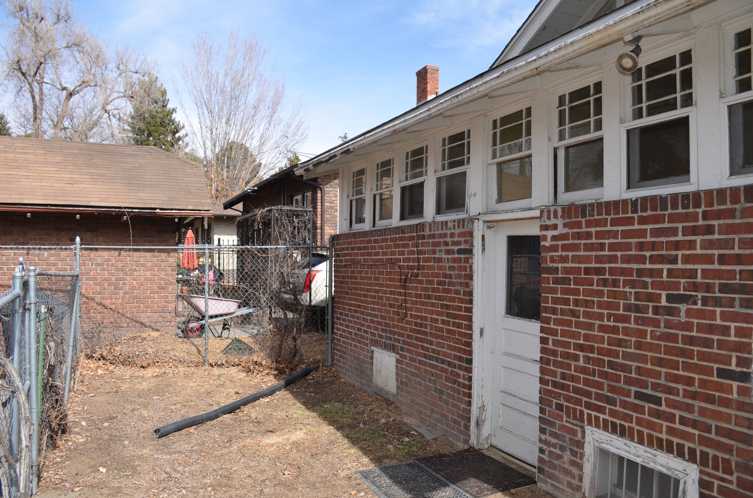 Existing rear porch before demolition