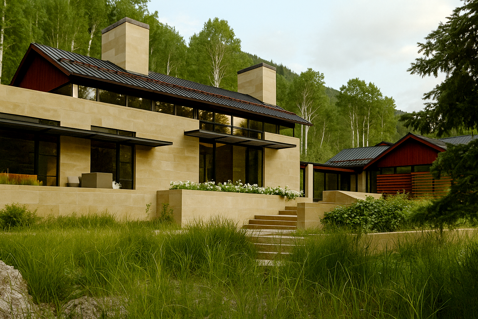 Aspen Homestead Residential Visualization with Michael Fuller Architects