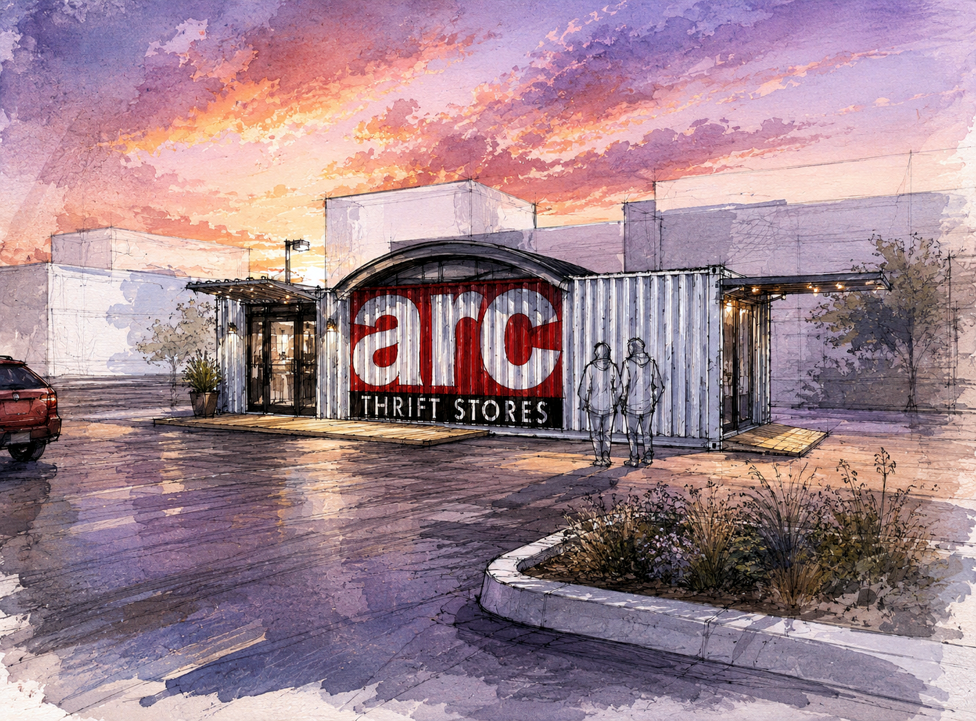 Arc Drop Center Shipping Container Conceptual Design Denver Colorado
