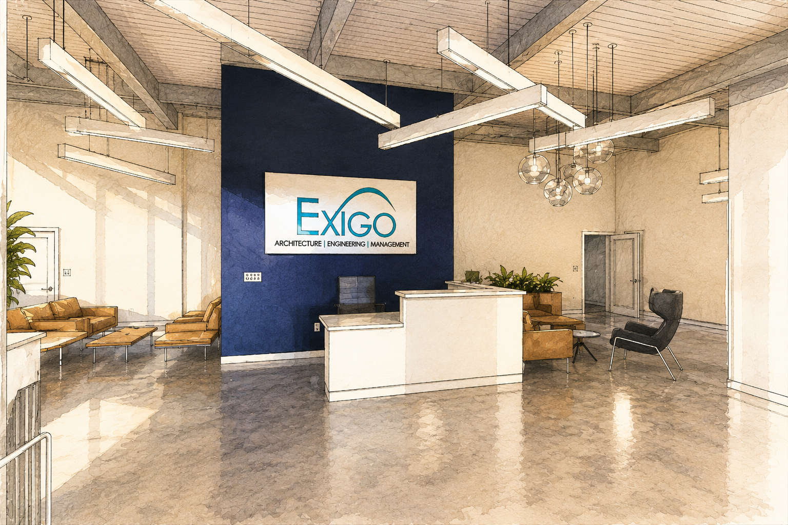 Exigo Interior Study with Lisa Christner at The Corporate Interior Design Company