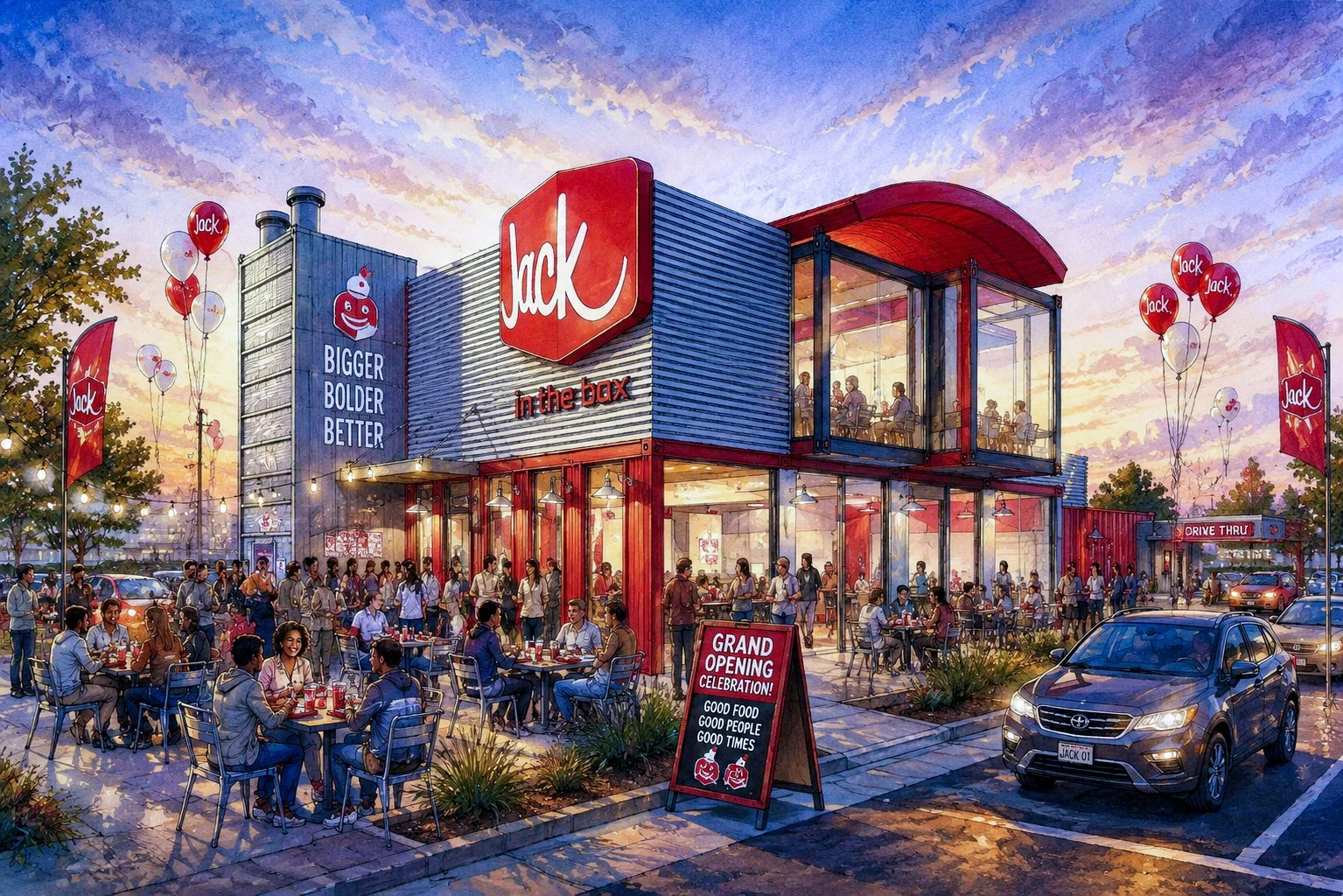 Jack in the Box Shipping Container Flagship Store Conceptual Design and Visualization by Matt Hodel Lawrence Group Architects Denver Colorado
