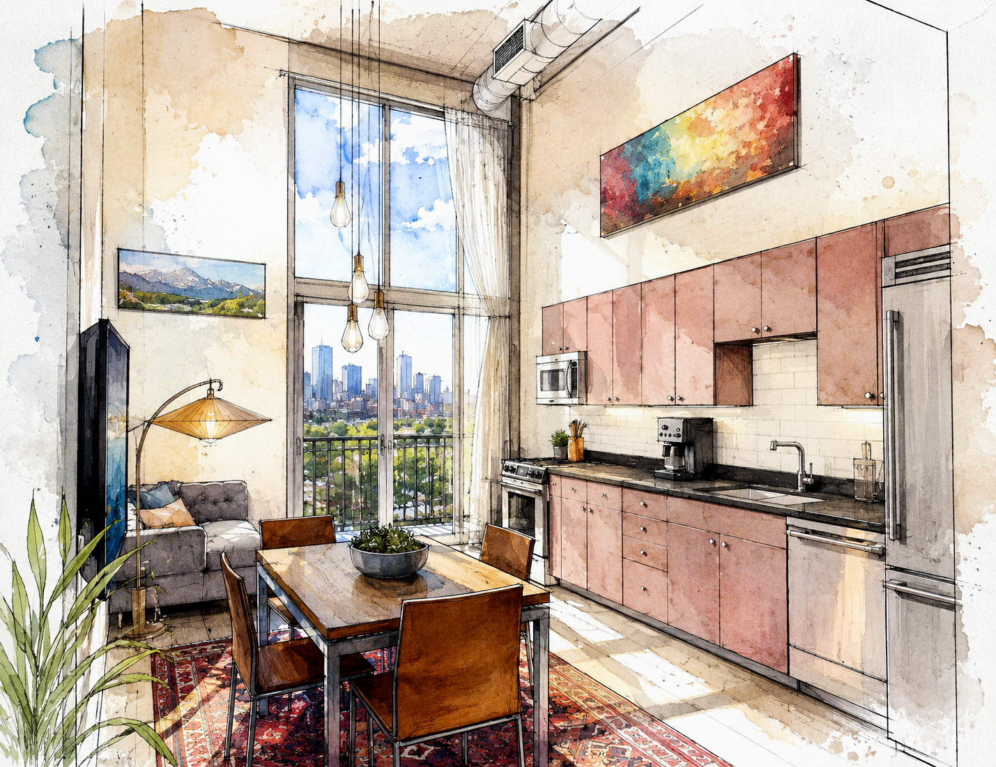 Julian Condominium Interior Visualization with Studio K2 Architecture Denver Colorado