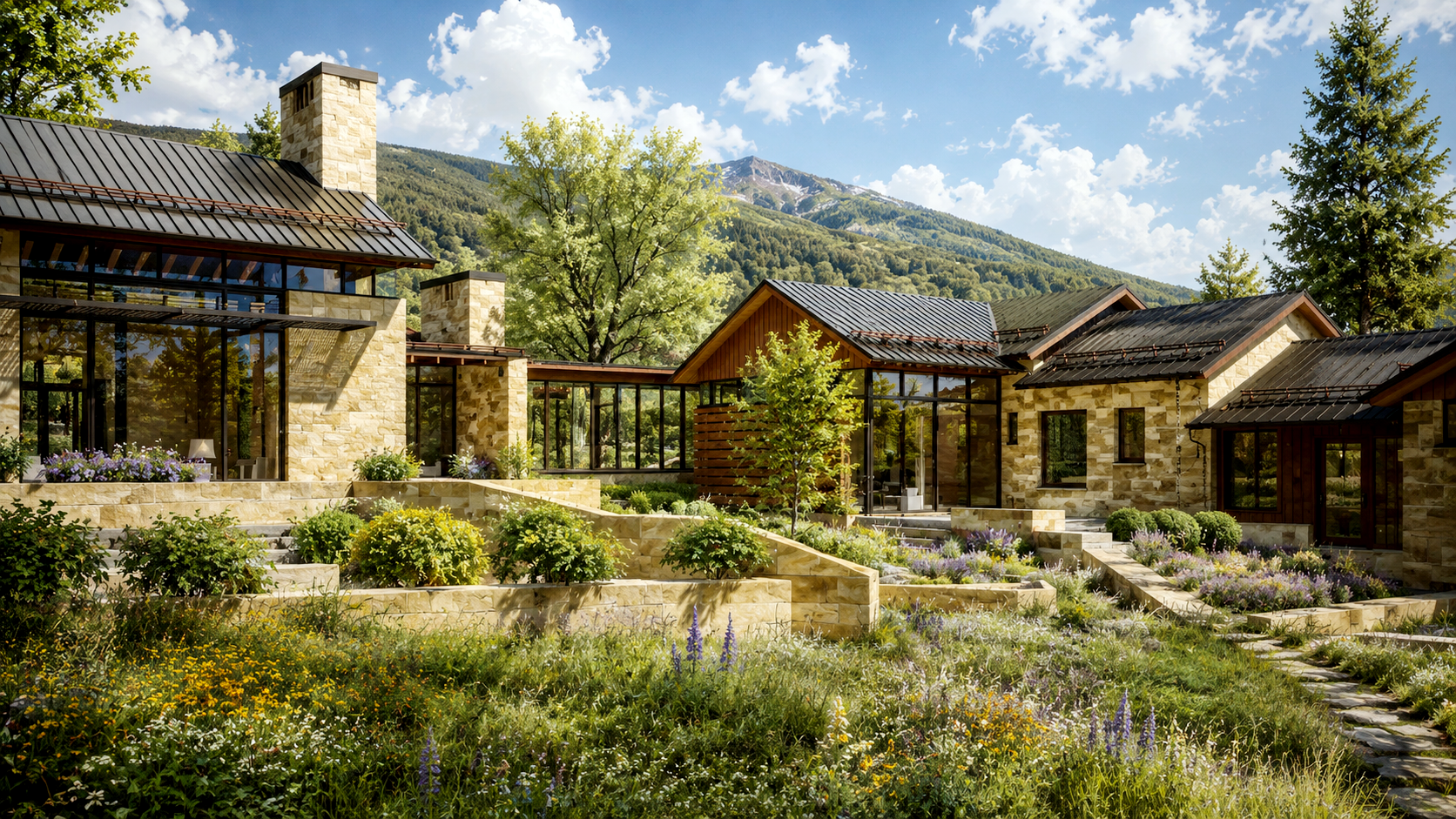 Aspen Homestead Residential Visualization with Michael Fuller Architects 
