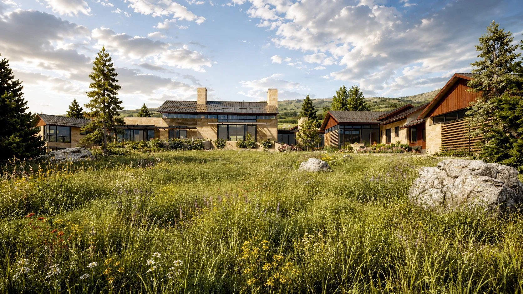 Aspen Homestead Residential Visualization with Michael Fuller Architects 