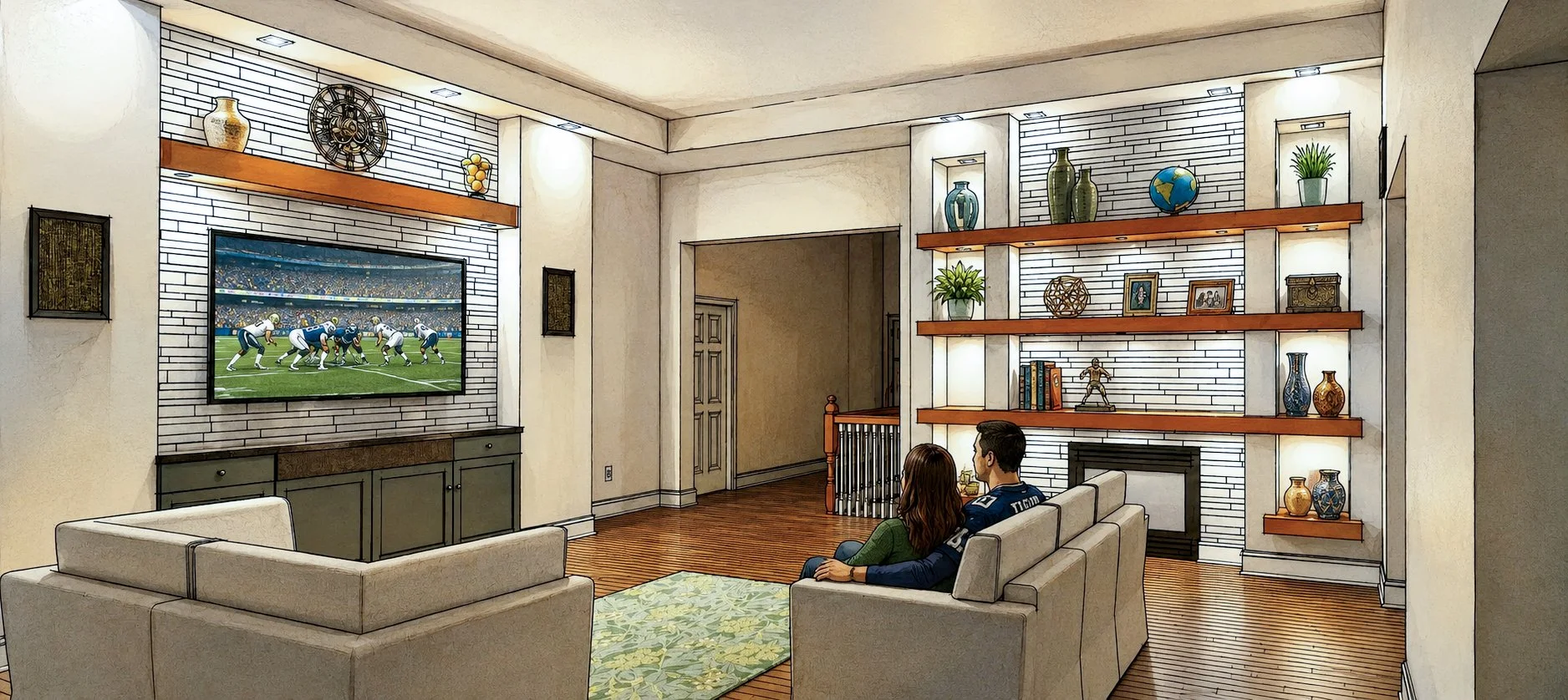 Family Room Remodel Concept Parker Colorado with Eric Reece at Number One Son