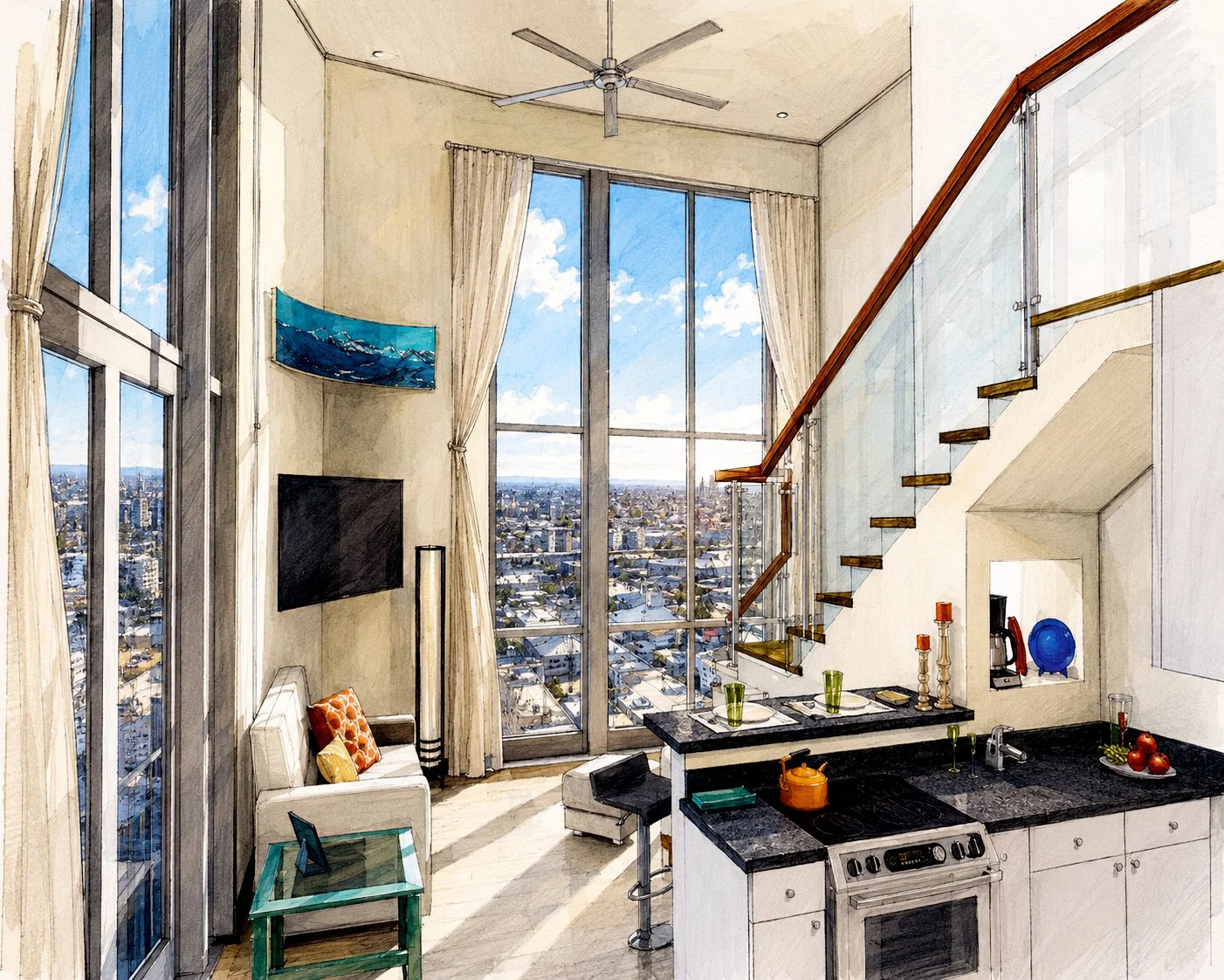 Julian Condominium Interior Visualization with Studio K2 Architecture Denver Colorado