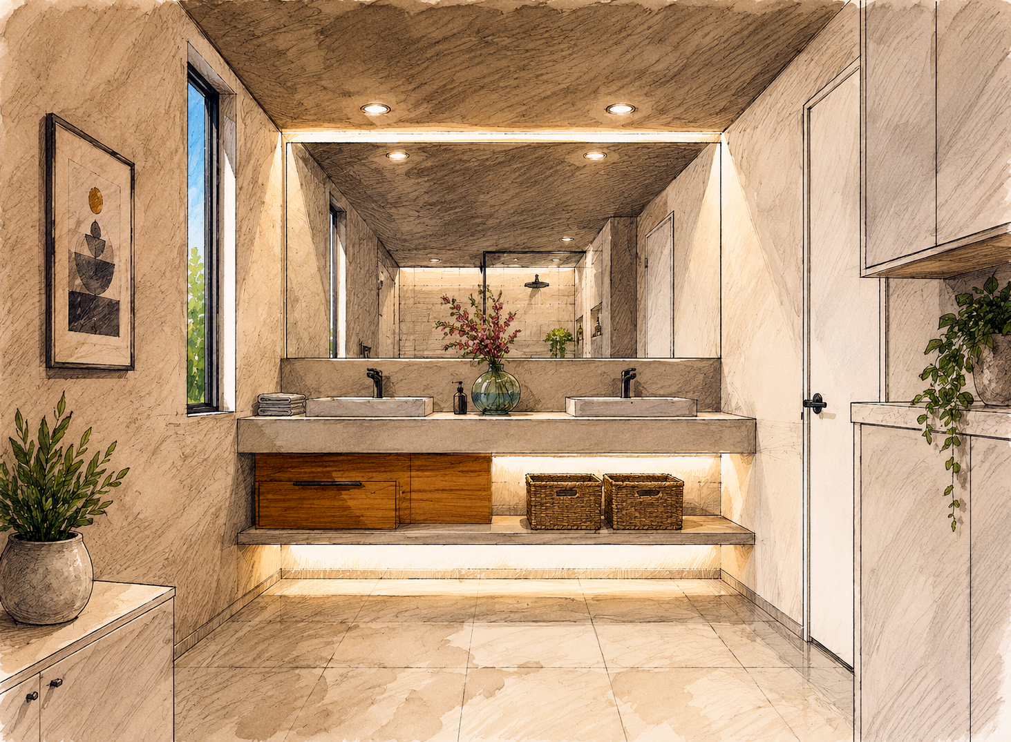Wang Residence Minimalist Bathroom Renovation