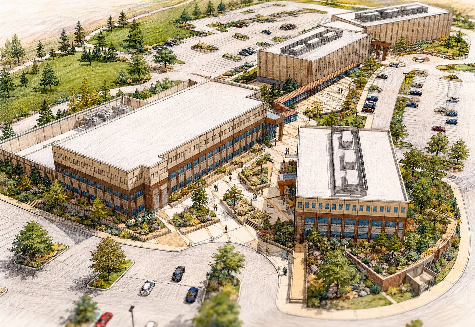Fed Ex Data Processing Center Colorado Springs with Davis Partnership Architects