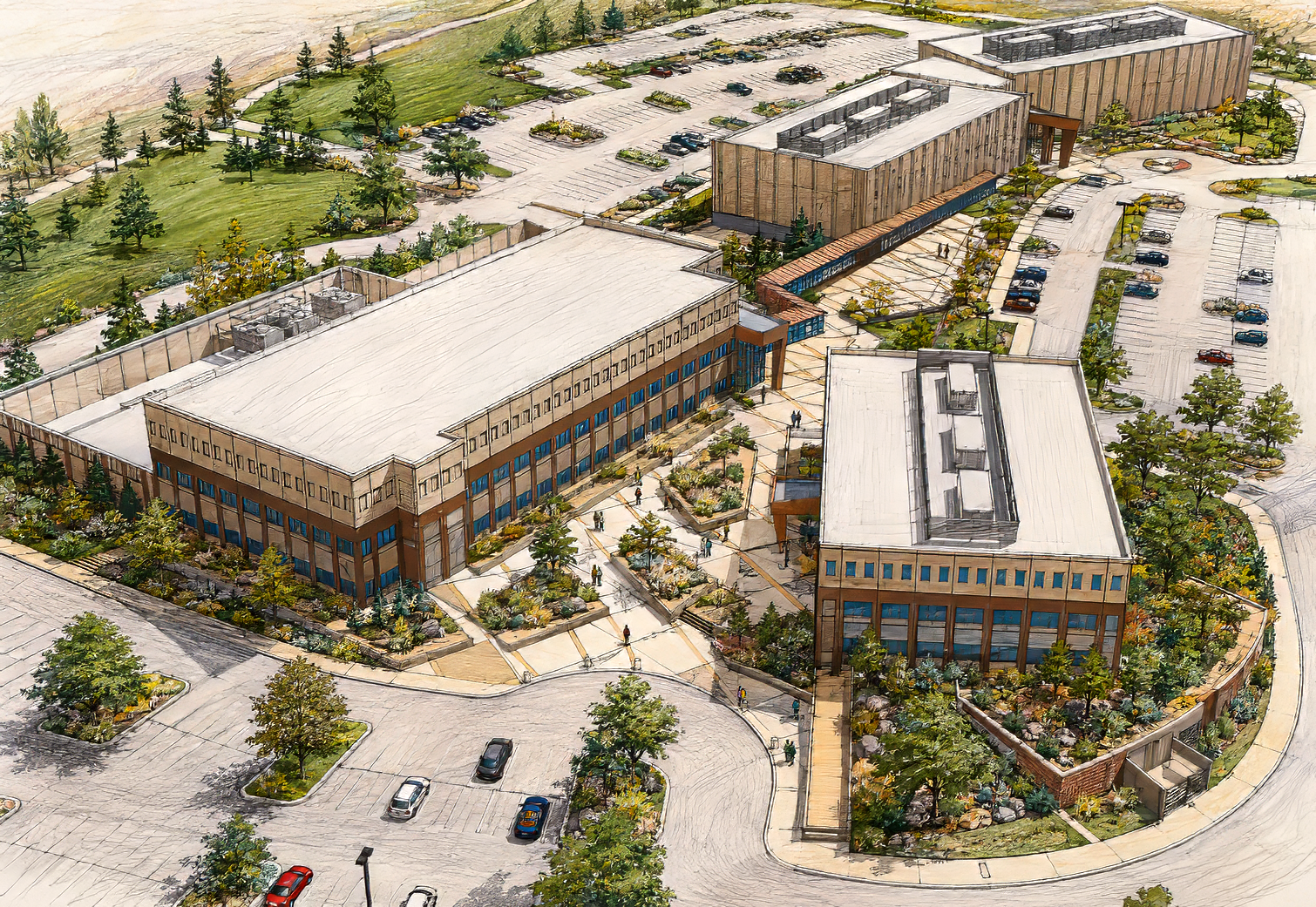 Fed Ex Data Processing Center Colorado Springs with Davis Partnership Architects
