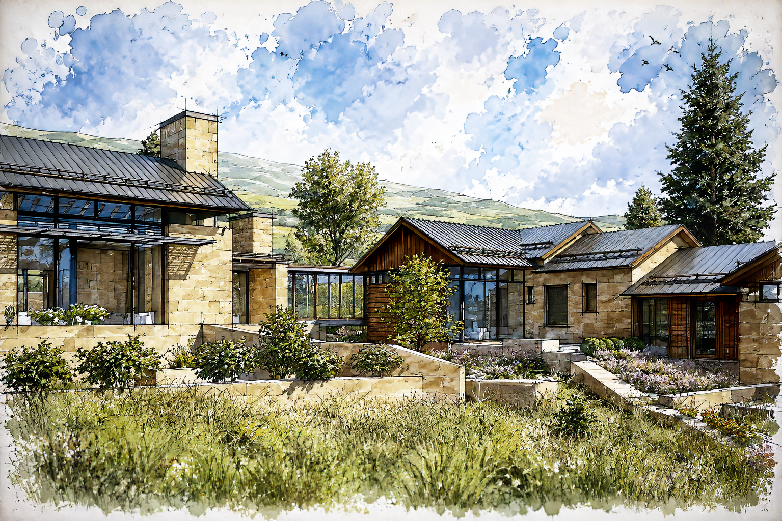 Aspen Homestead Residential Visualization with Michael Fuller Architects 
