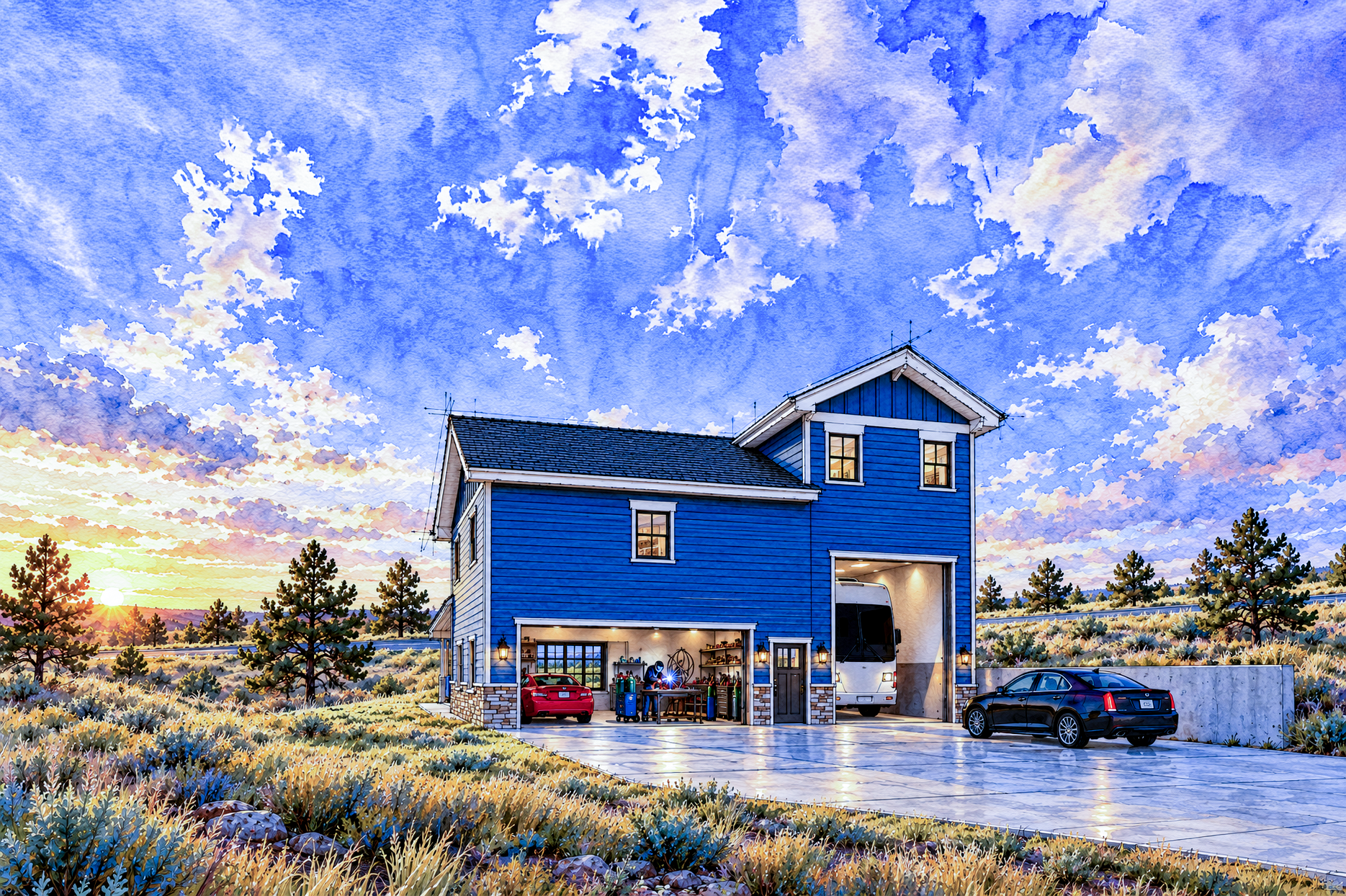 Parker Colorado ADU, RV Garage and Workshop Front Perspective