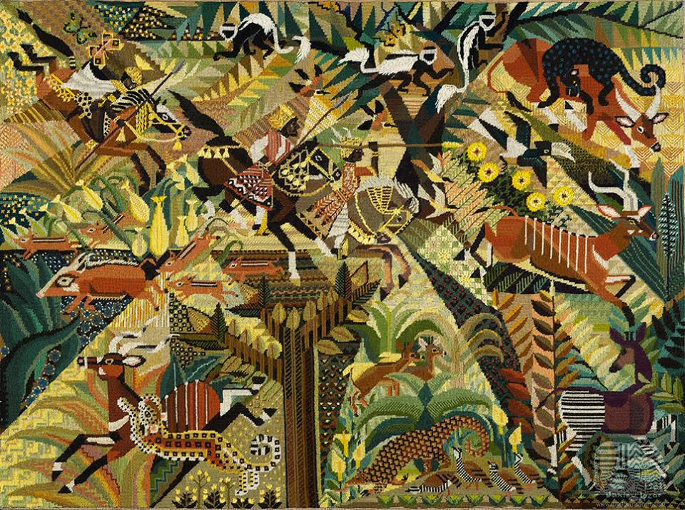 Golden Jungle (needlepoint)