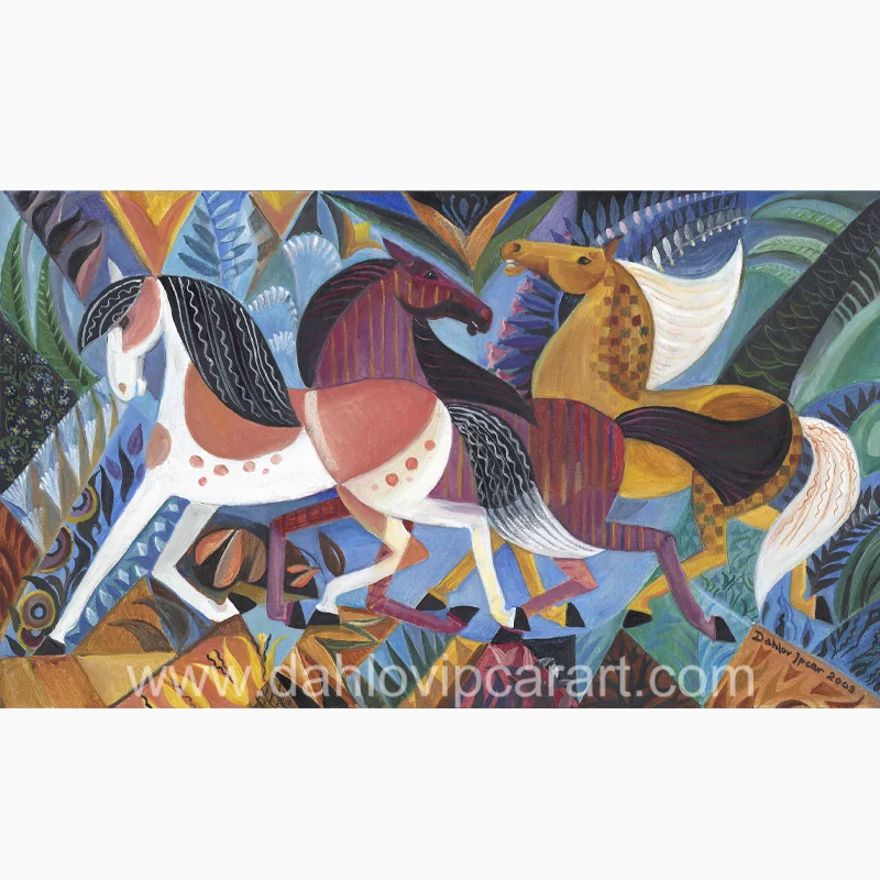 Calico Horses in Jungle