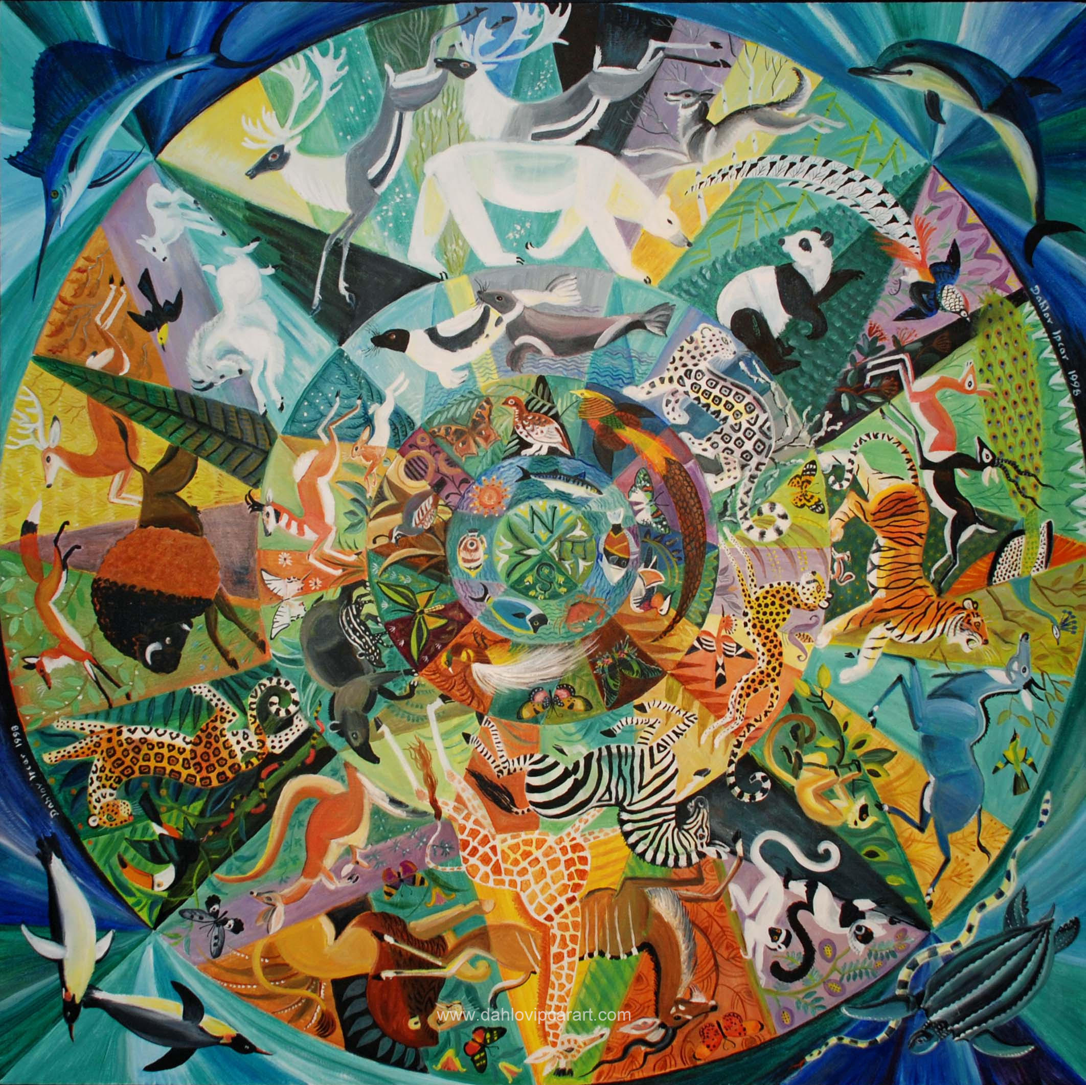 Wild World Circle (oil painting)