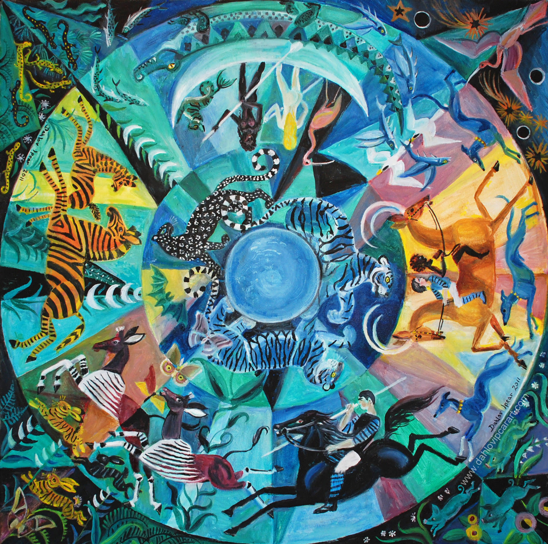 Blue Moon Circle (oil painting)