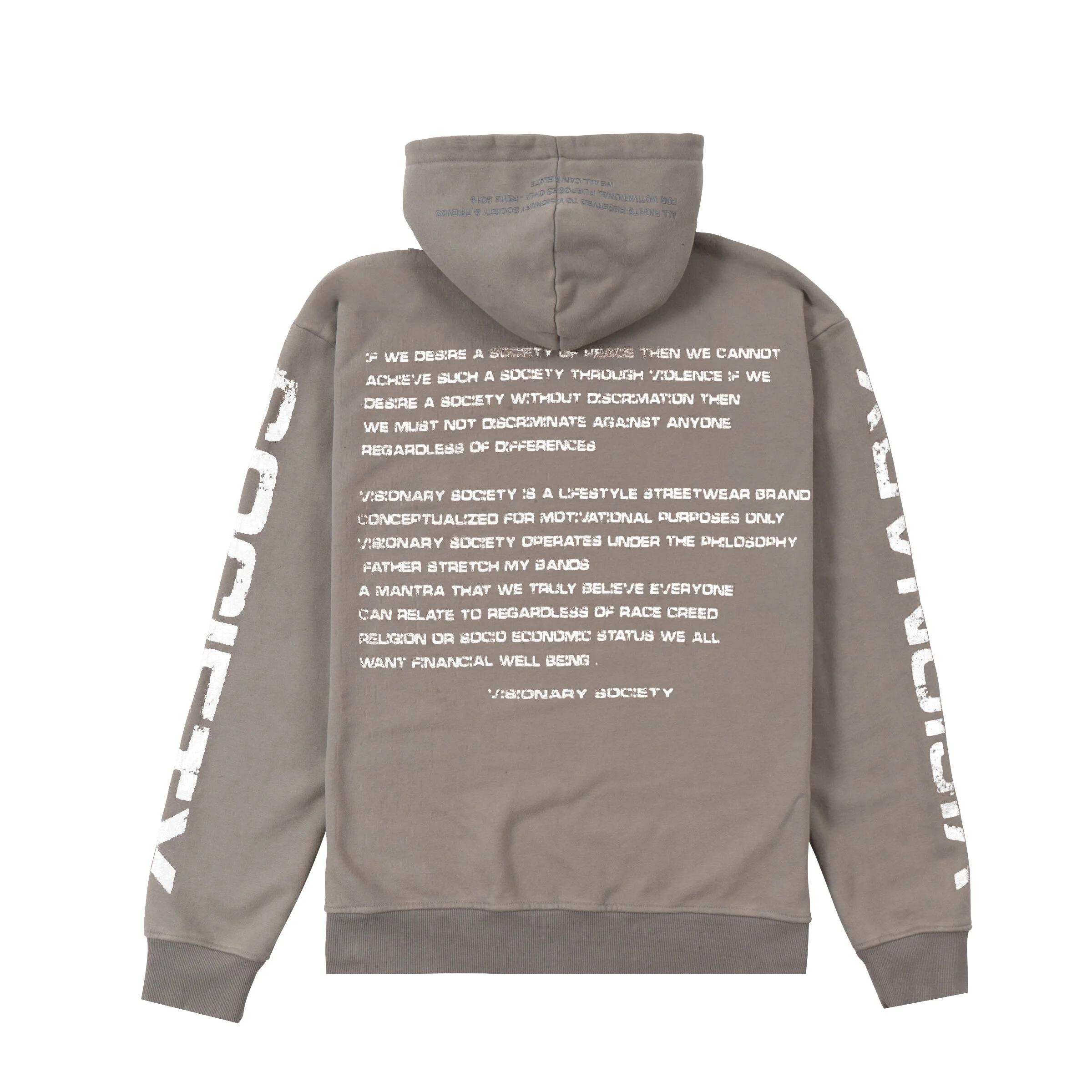 【DISCERNMENT】Unisex Oversized Pigmented Hoodie Visionary Pigment-Dyed Hoodie (in Stone) — Visionary Society