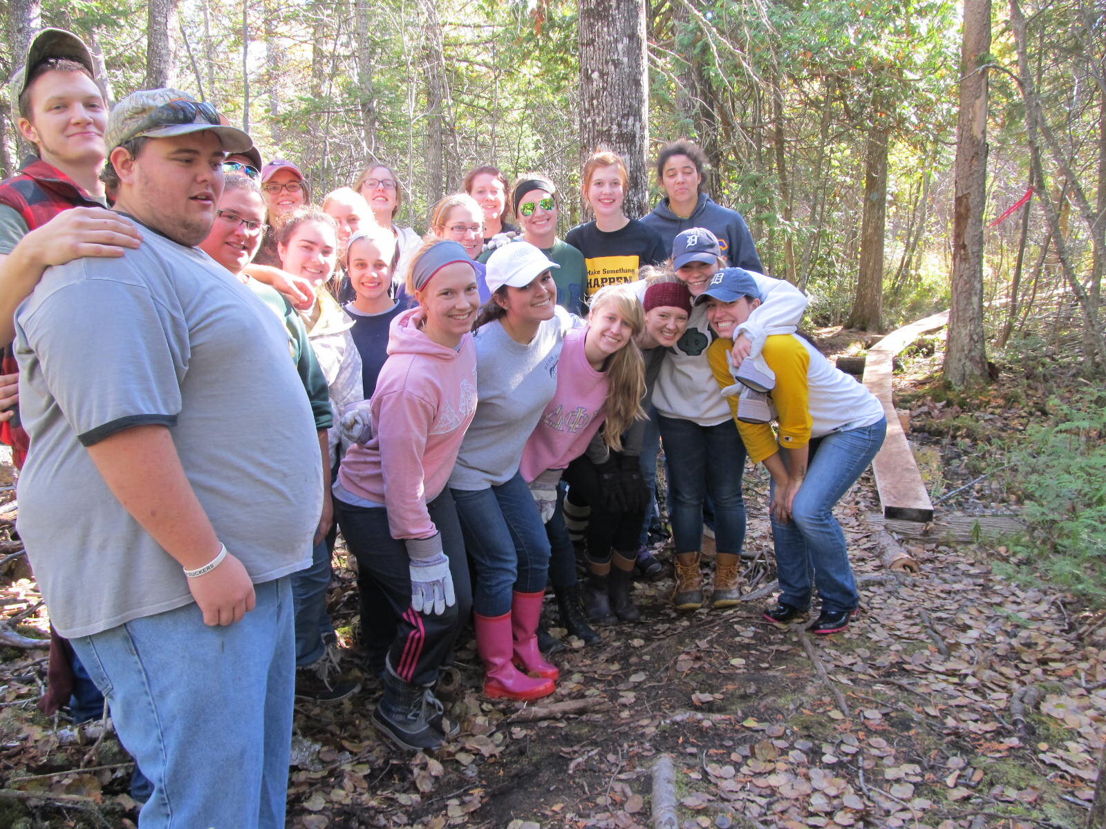 MTU Make a Difference Day – Building a Boardwalk at Keweenaw Shores Nature Sanctuary