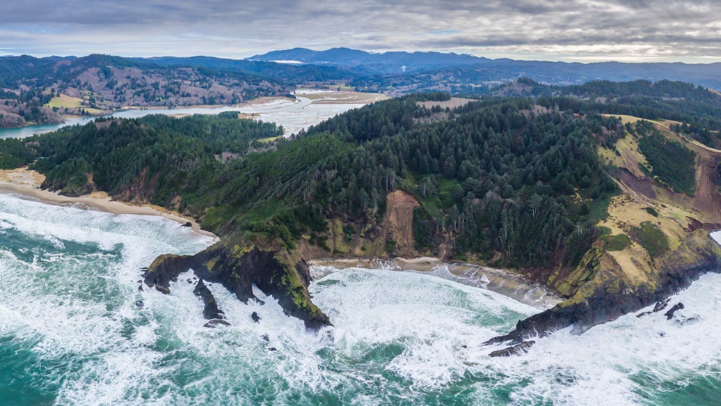   Crescent Cove and the beginning of the Marine Reserve at Cascade Head  