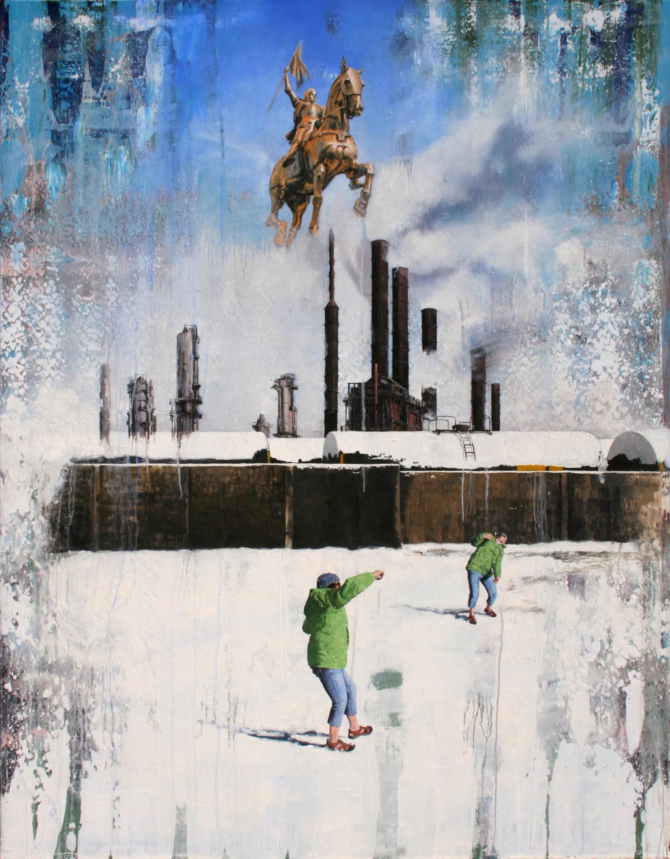  “Winterstate - Victory Dance” oil on canvas, h 66” x w 52”, 2010 