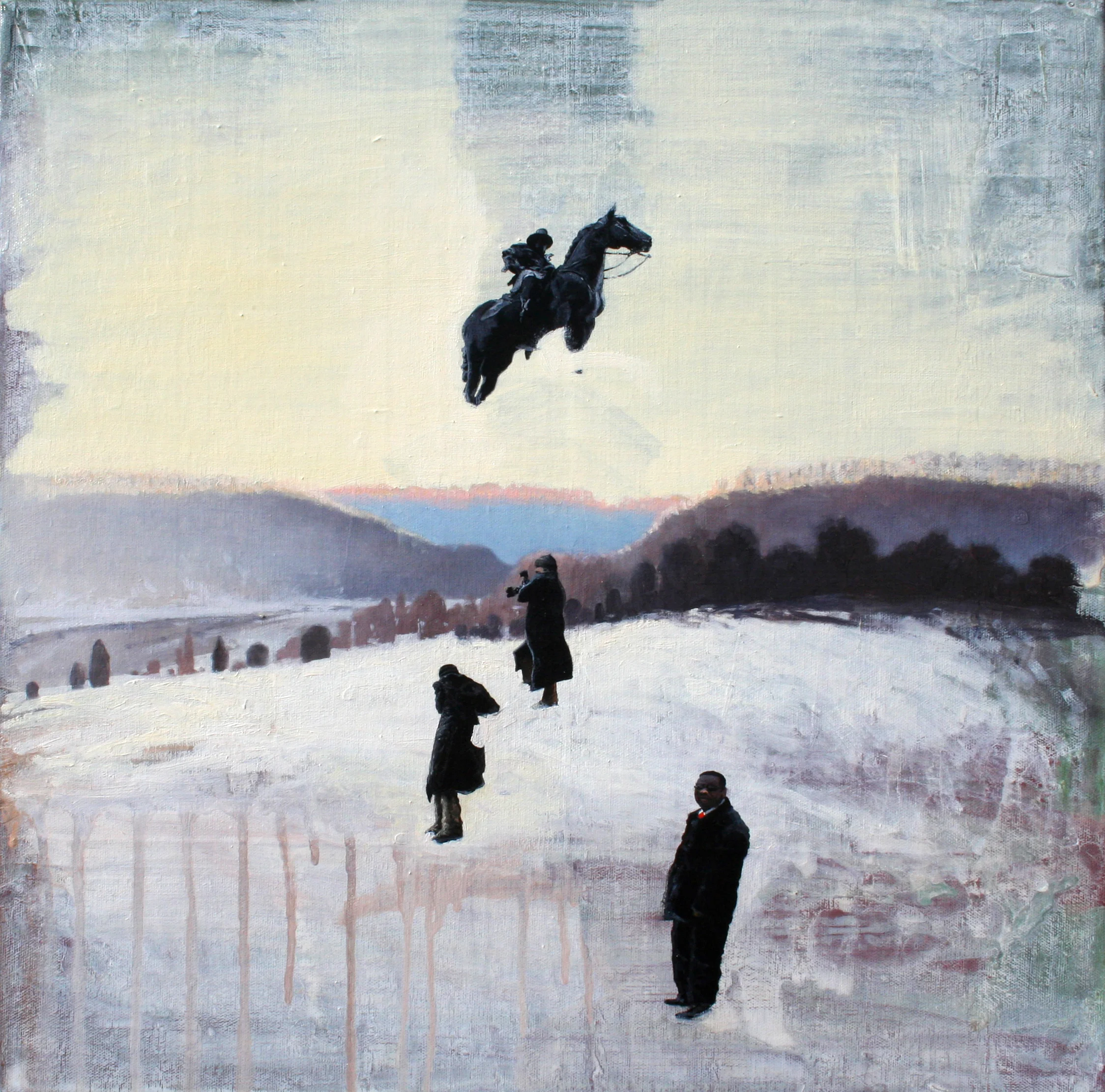  “Winterstate - High Ground” oil on canvas, h 20” x w 20”, 2010 