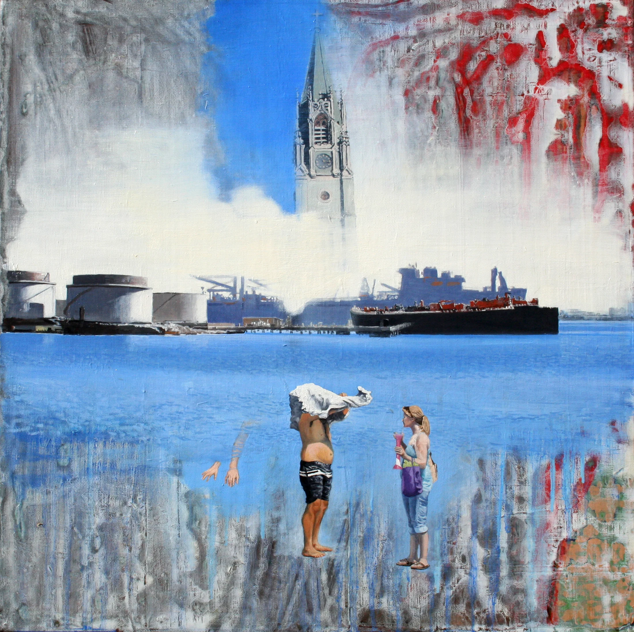 “Winterstate - Petroleum Party” oil on canvas, h 20” x w 20”, 2010 