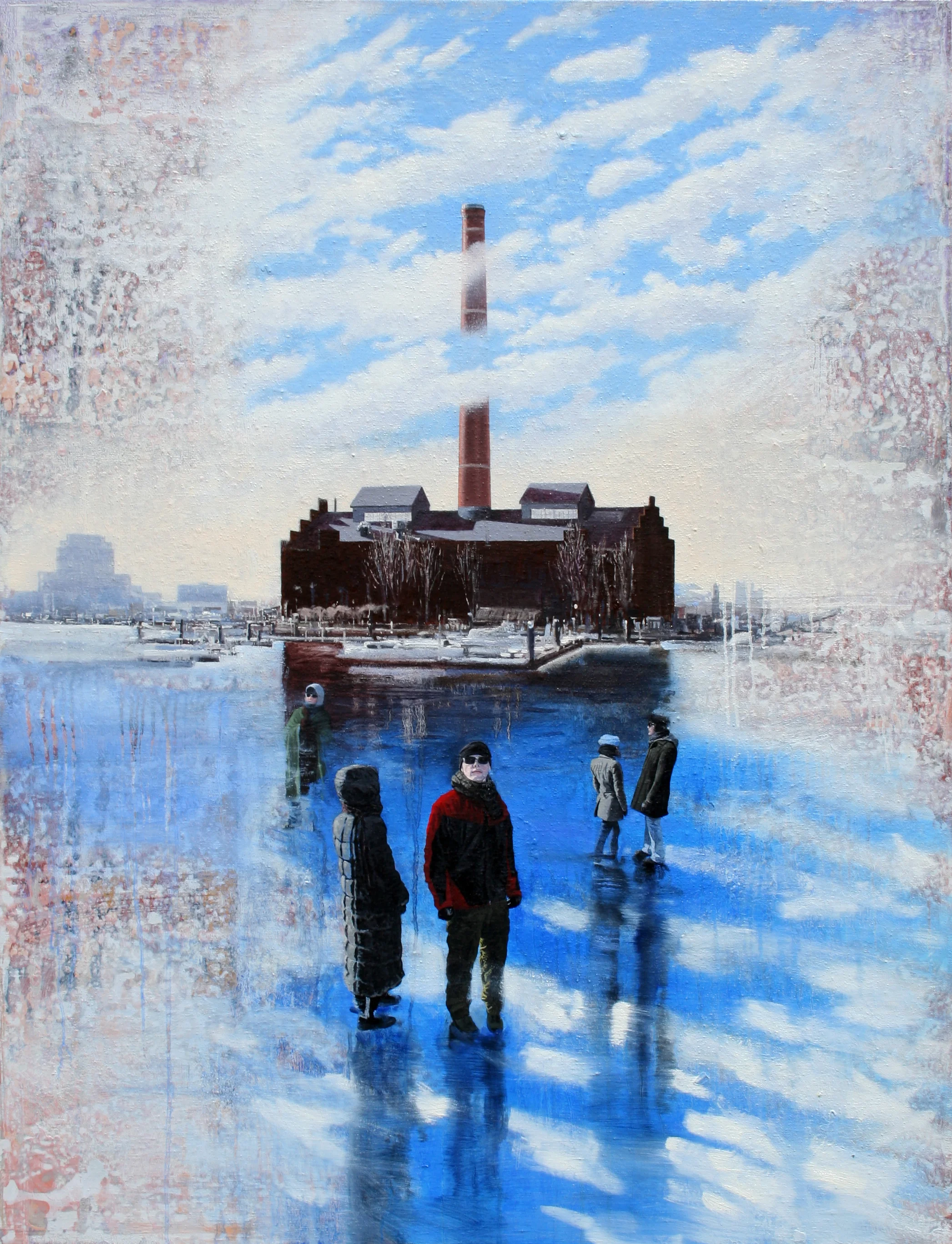  “Winterstate - Safe Harbor” oil on canvas, h 52” x w 40”, 2010 ©  David Nakabayashi - Artist  