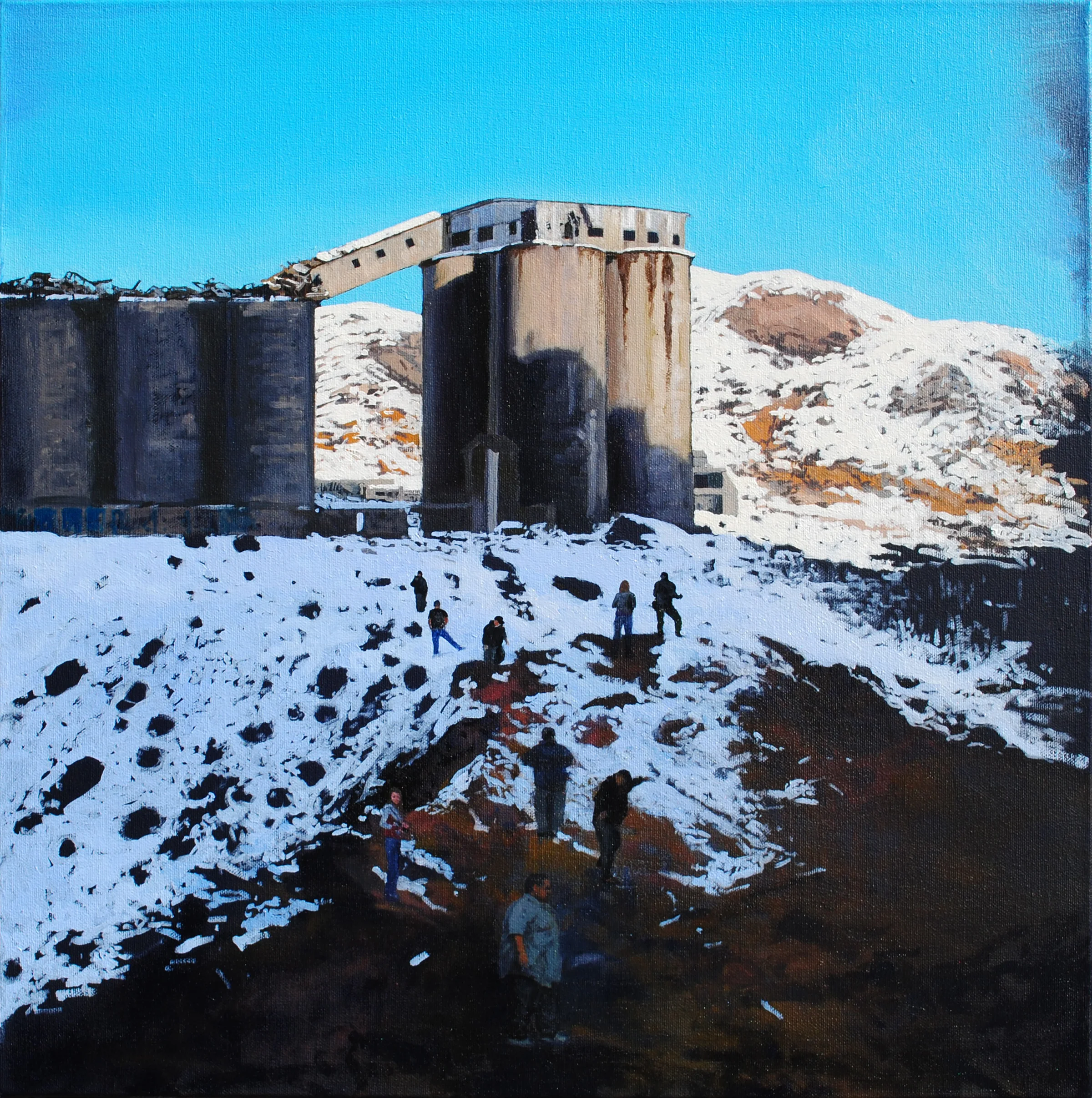  “Presentiment - Incline” oil on canvas, h 20” x w 20”, 2013 