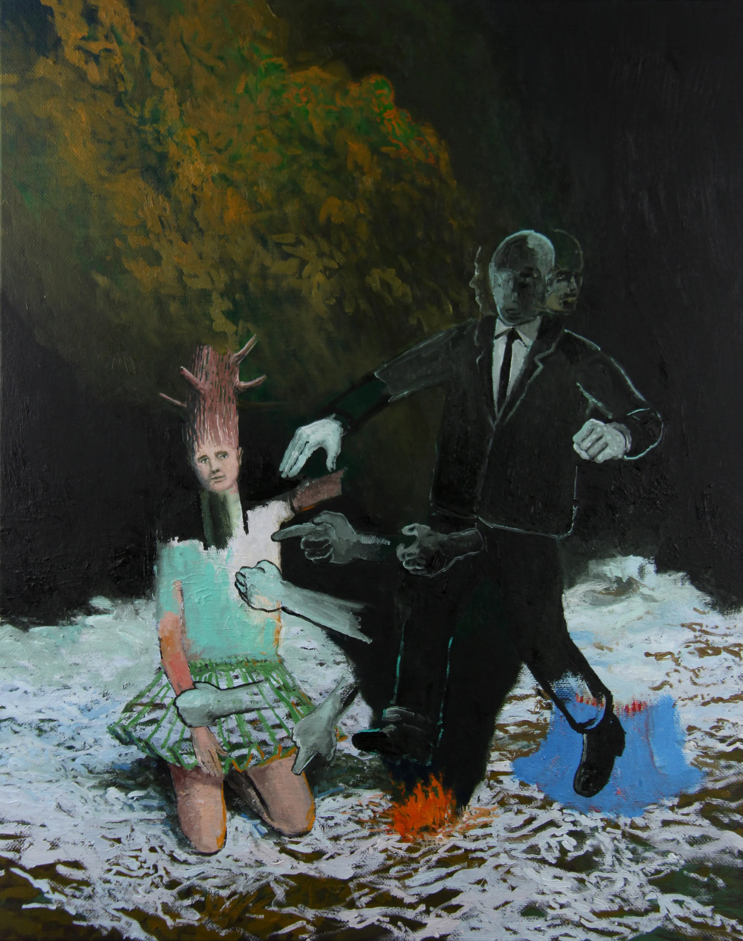  “Land of the Free - 133” oil on canvas, h 20” x w 16”, 2016 