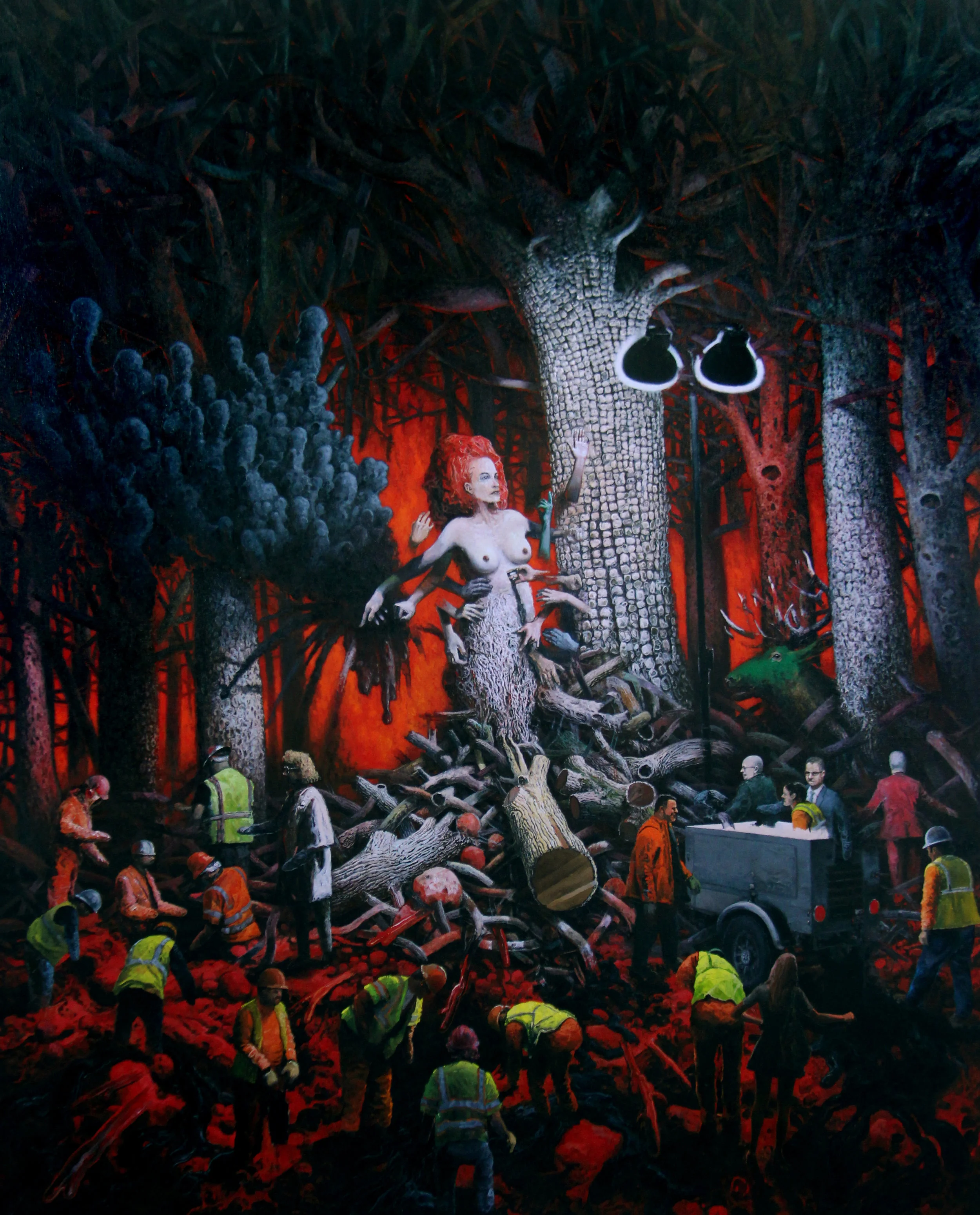  “Land of the Free - 148”  oil on canvas, h 66” x w 52”, 2017 