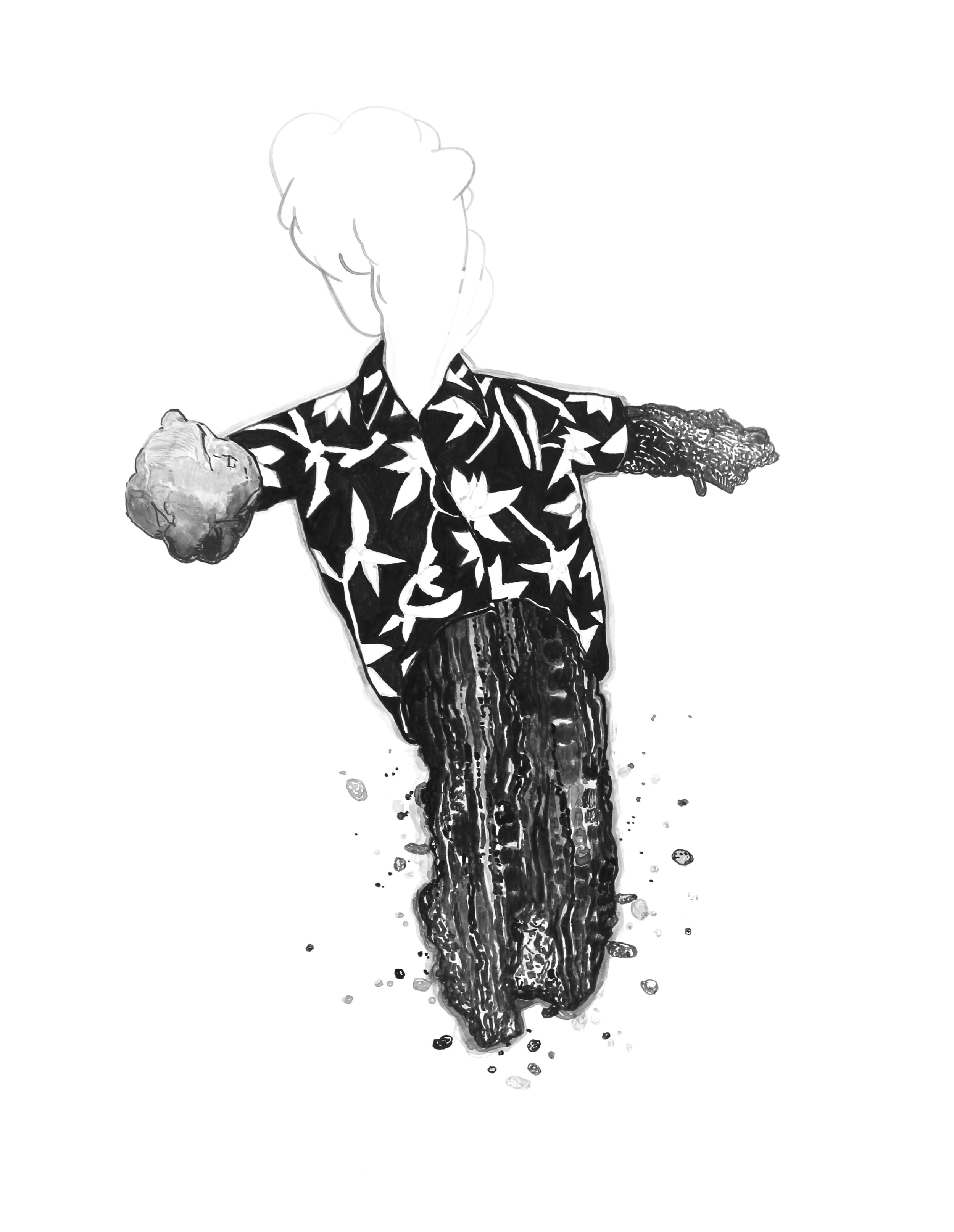  “Ho’okolonaio - 31” ink on paper, h 14” x w 11”, 2017 
