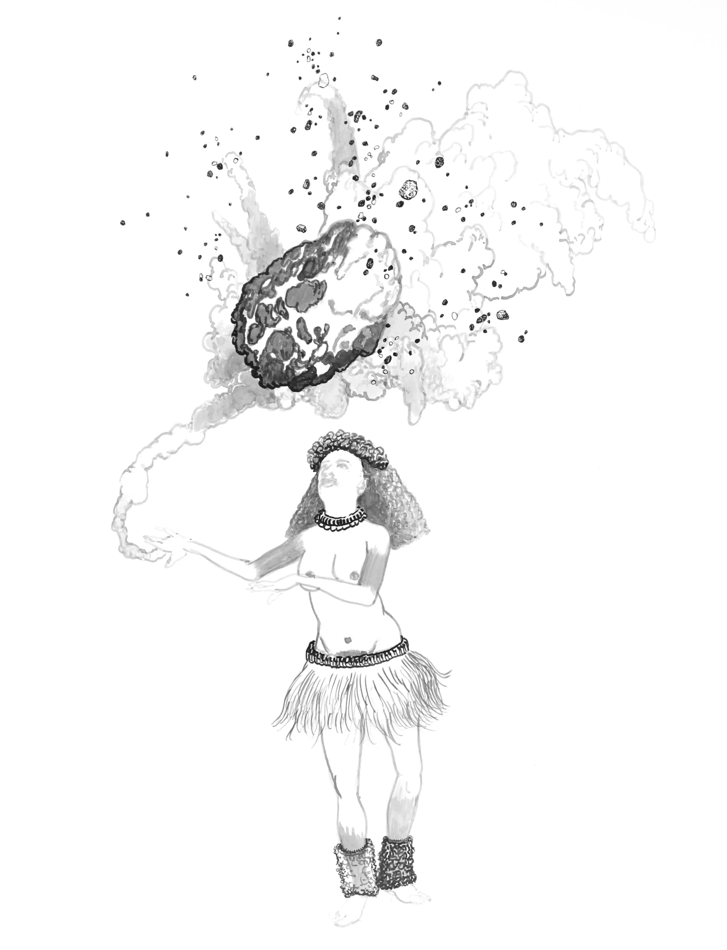  “Ho’okolonaio - 12” ink on paper, h 14” x w 11”, 2017 