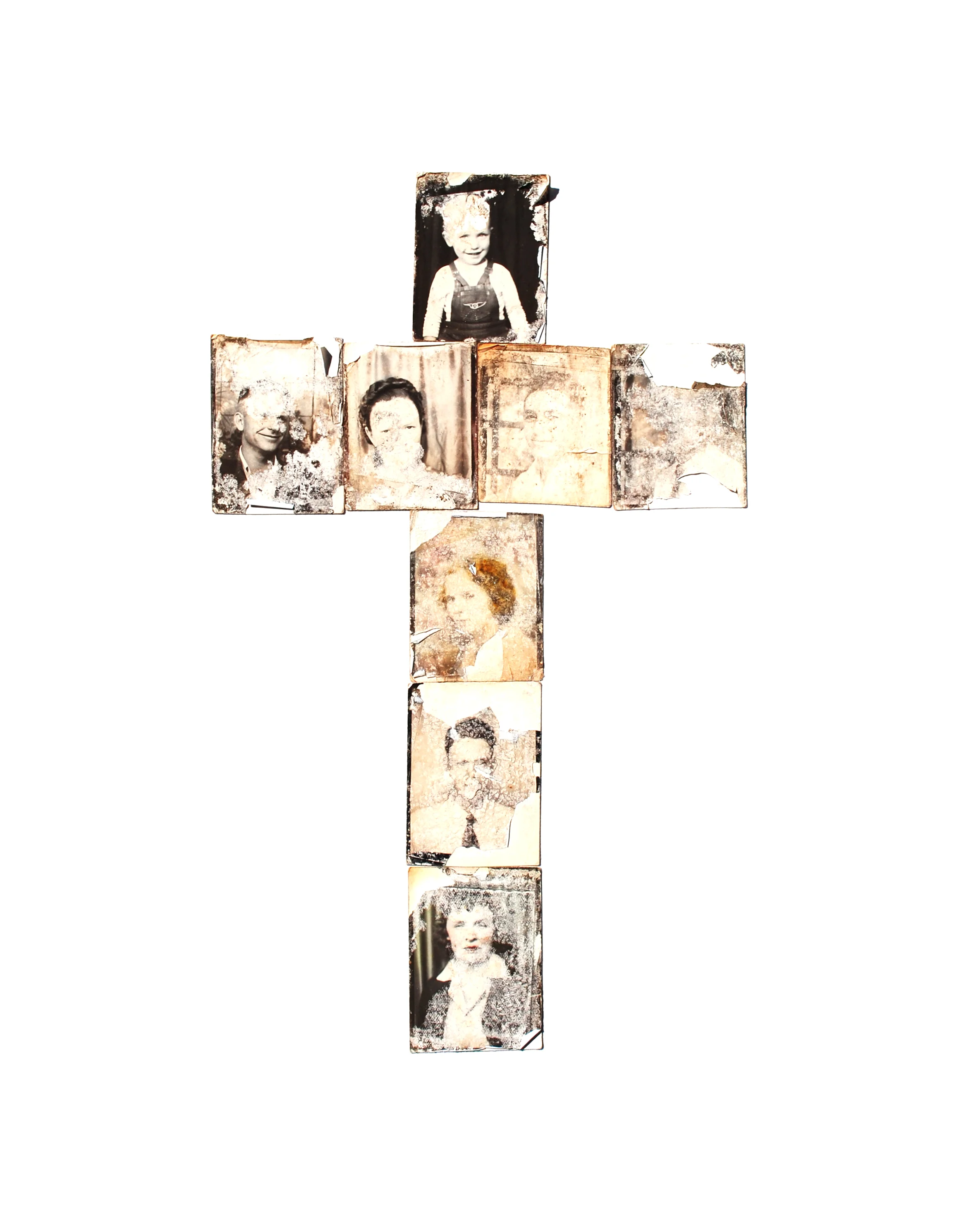  “Memento - Sitting Beside Jesus” collage on paper, h 14” x w 11”, 2011 