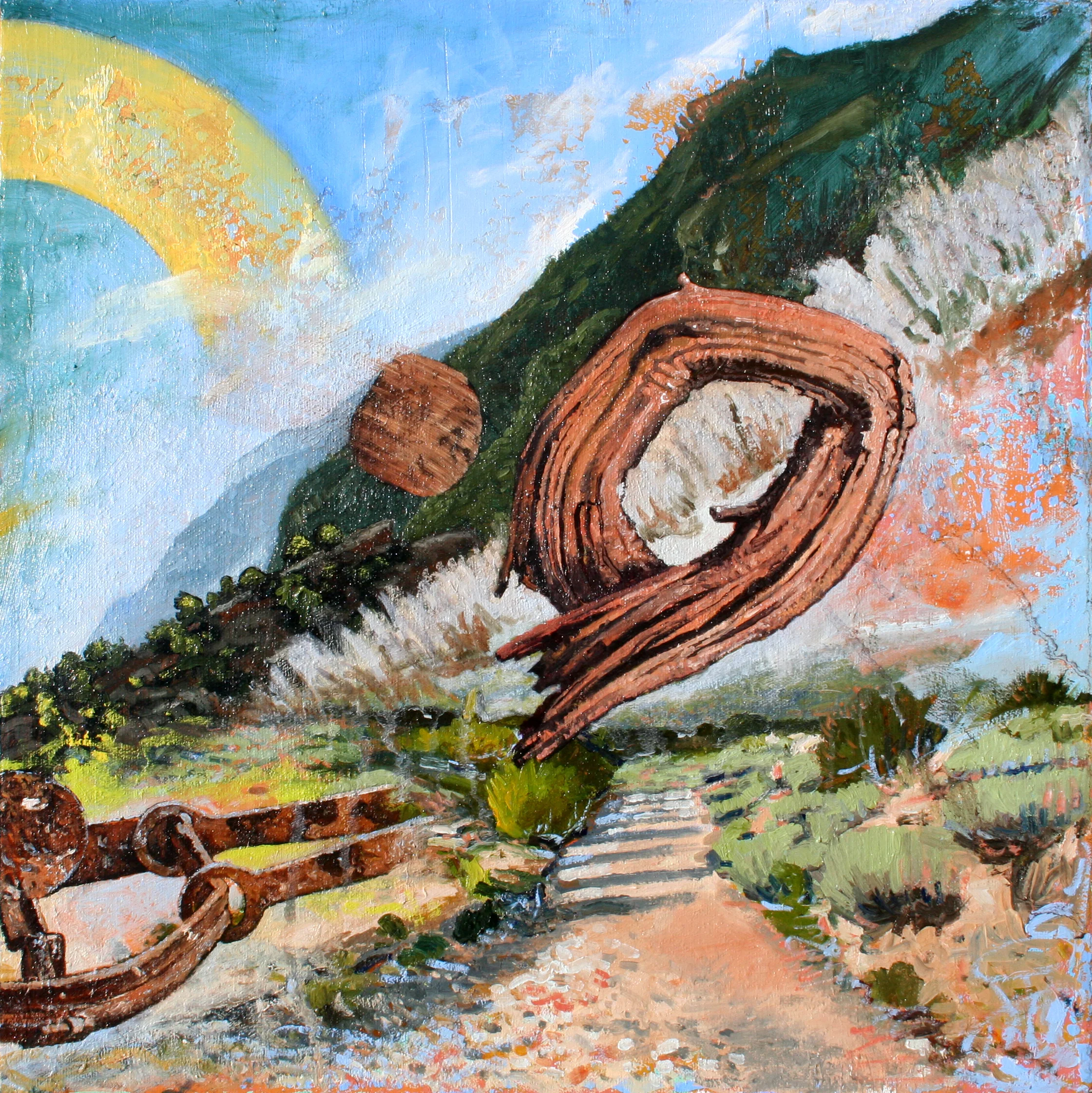  “Natural Trap - Diptych Part 2”  oil on canvas, h 20” x w 20”, 2008 ©  David Nakabayashi - Artist  