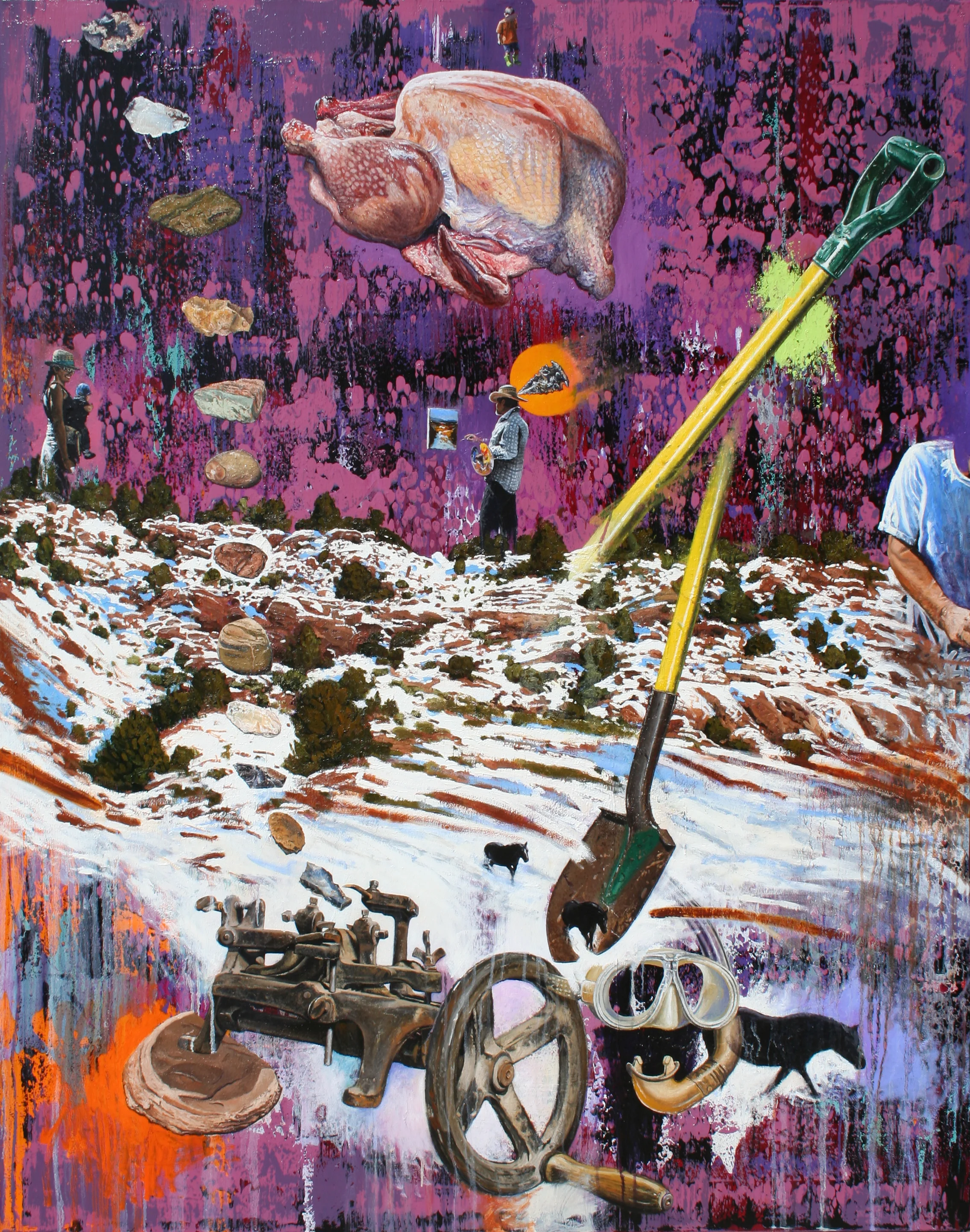  “The Arrowhead the Fox Gave Me”  oil on canvas, h 62” x w 52”, 2008 