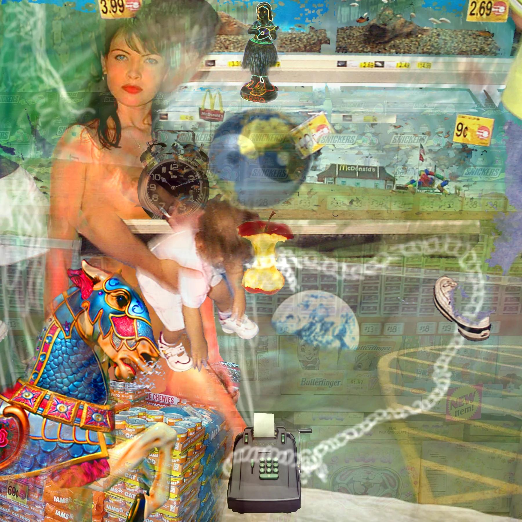  “Reflections on Gardening &amp; Armageddon” digital collage, 1998 