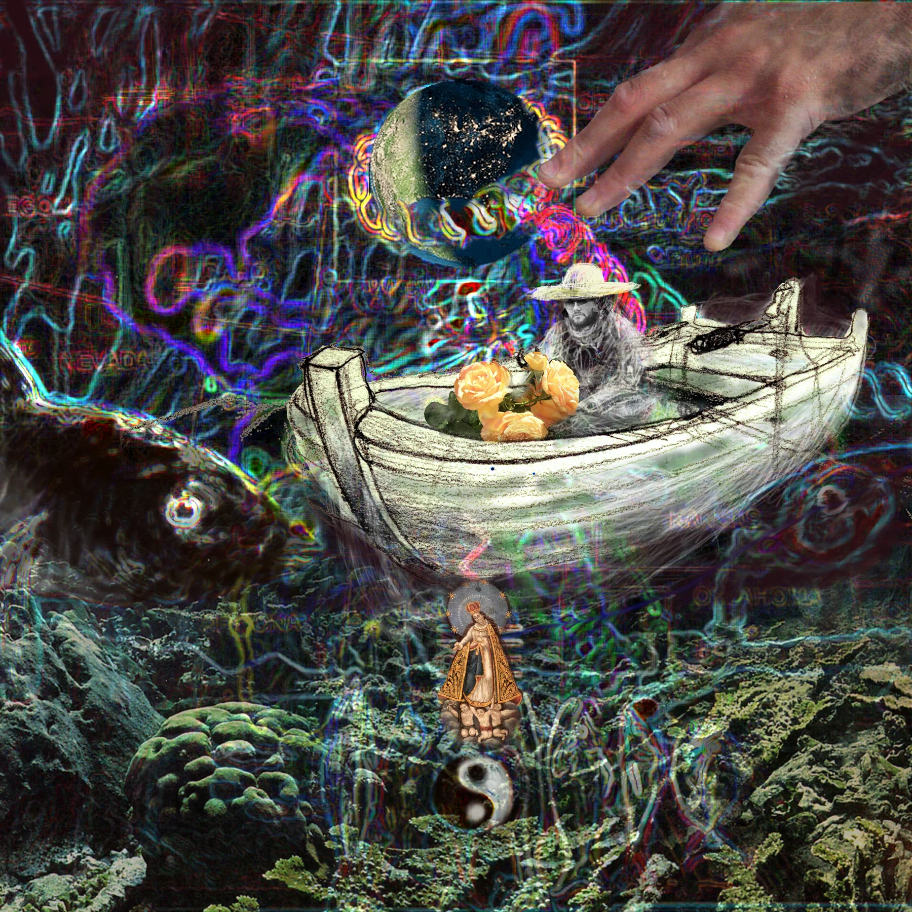  “Reflections on Gardening &amp; Armageddon” digital collage, 1998 