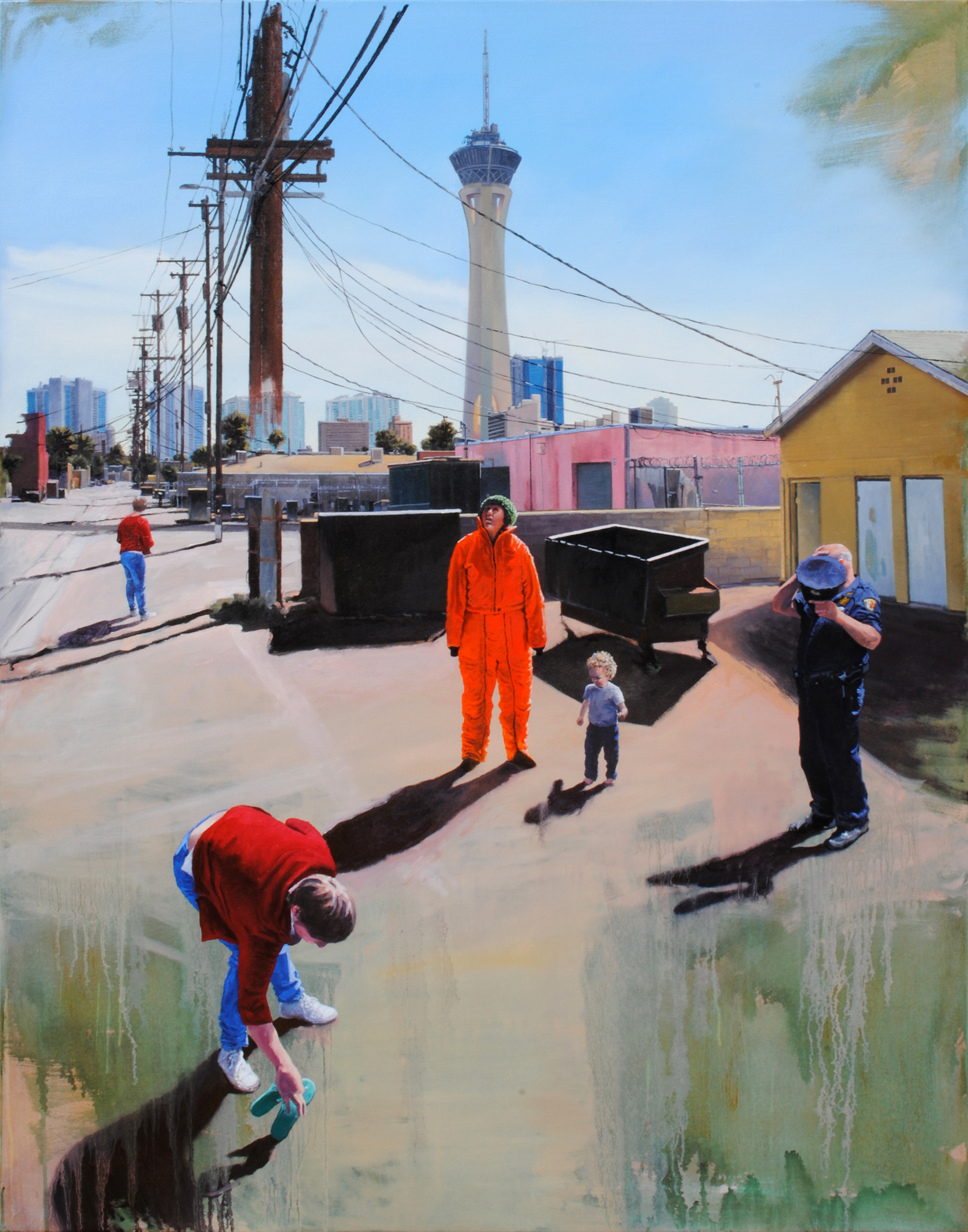  “Presentiment - Stratosphere” oil on canvas, h 66” x w 52”, 2012 ©  David Nakabayashi - Artist  