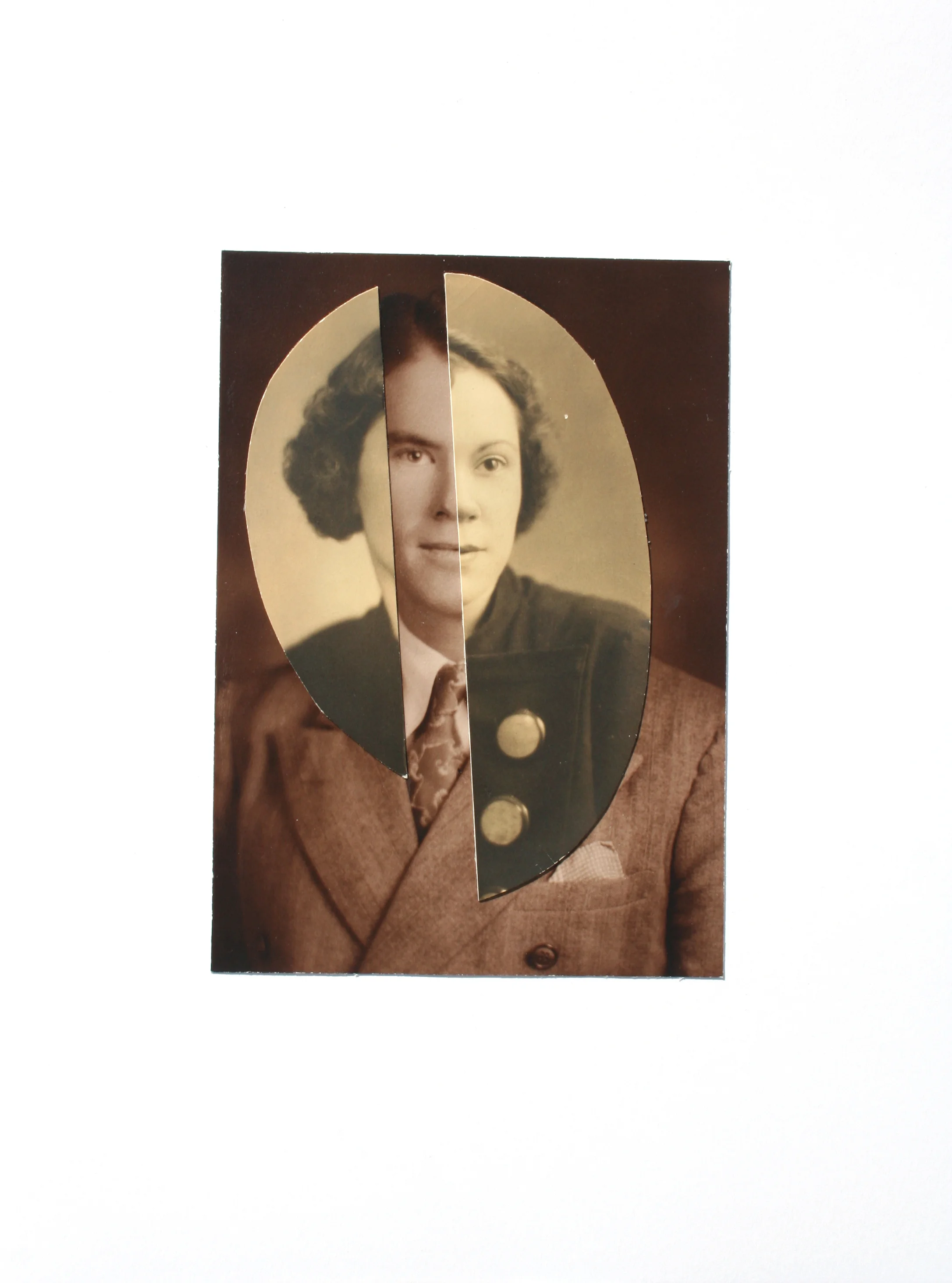  “Family Reunion - 85” collage on paper, h 12” x w 9”, 2013 