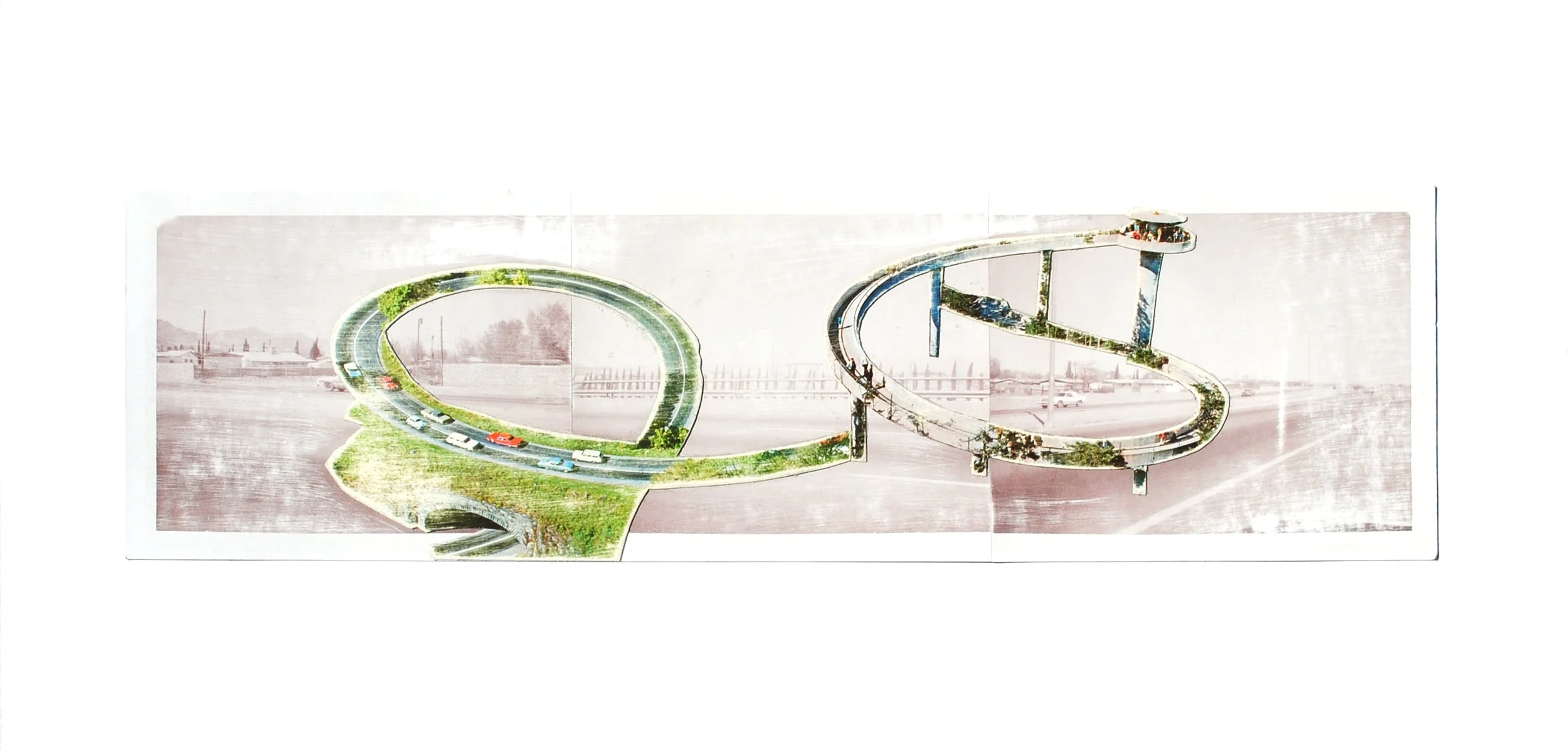  “Memento - Two Loops” collage on paper, h 11” x w 14”, 2011 
