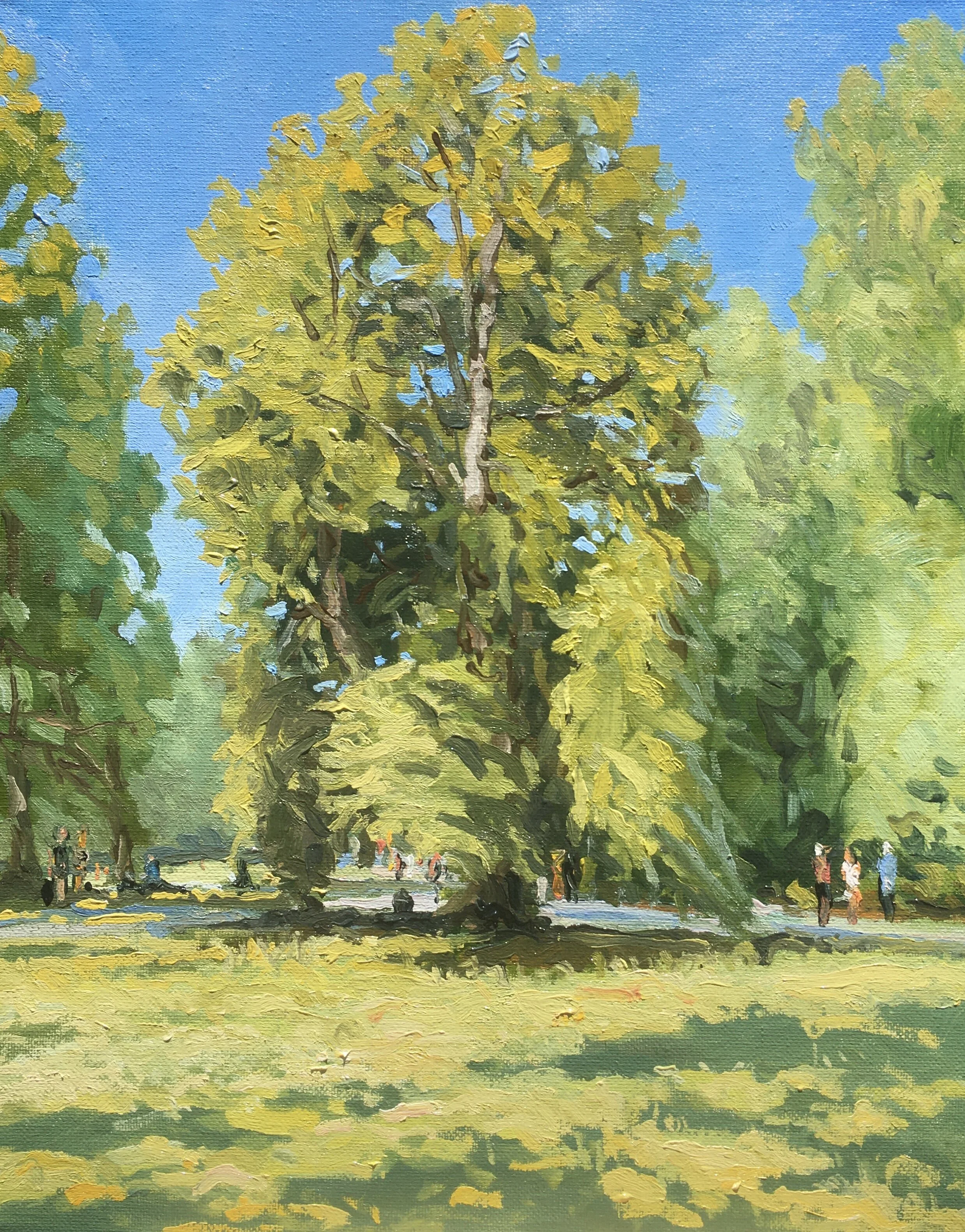  “Painting 15, Prospect Park, Brooklyn” oil on canvas, h 14” x w 11”, 2021 