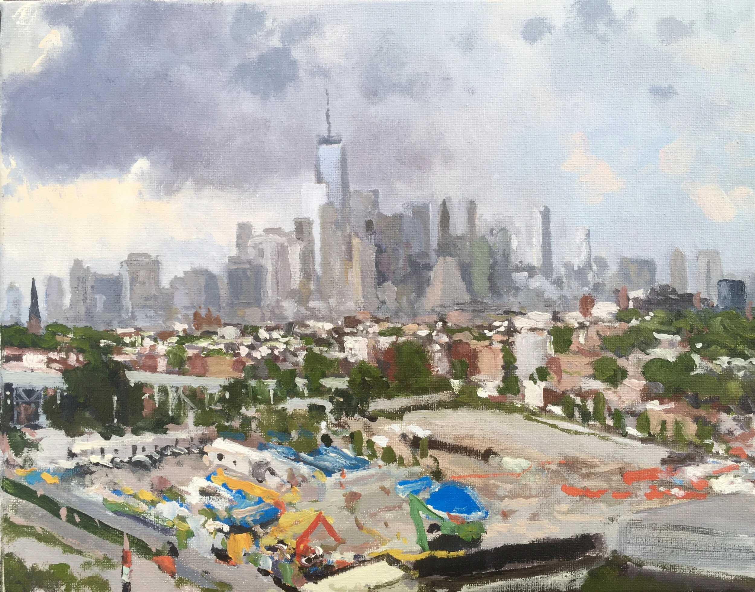  “Painting 19, Gowanus, Brooklyn” oil on canvas, h 11” x w 14”, 2021 