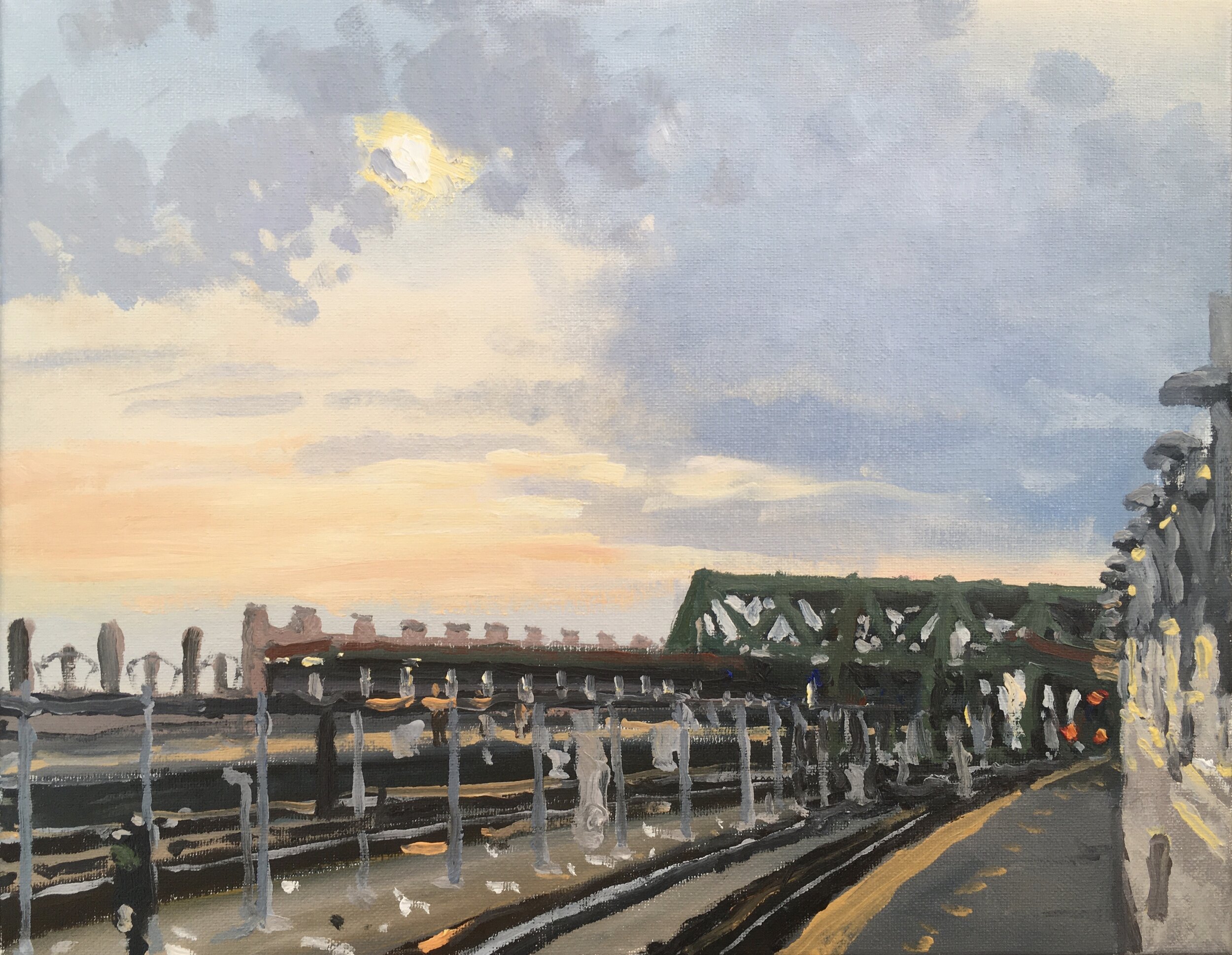  “Painting 20, Gowanus, Brooklyn” oil on canvas, h 11” x w 14”, 2021 