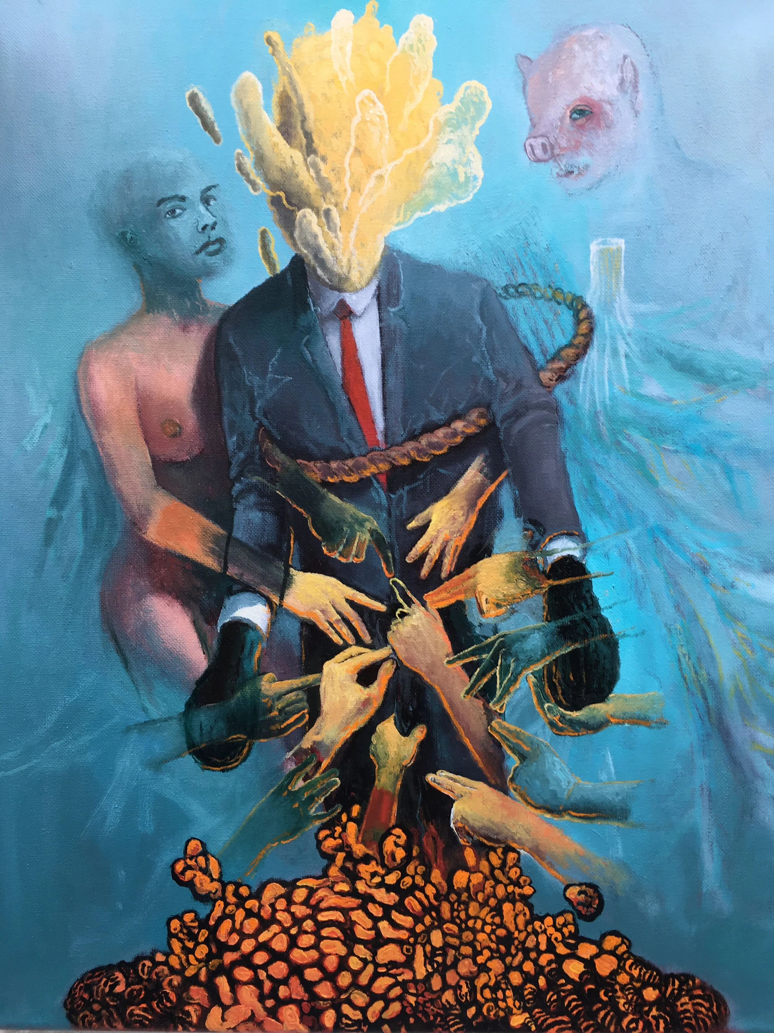  “Spoiled Brat” oil on canvas, h 20” x w 16”, 2018 