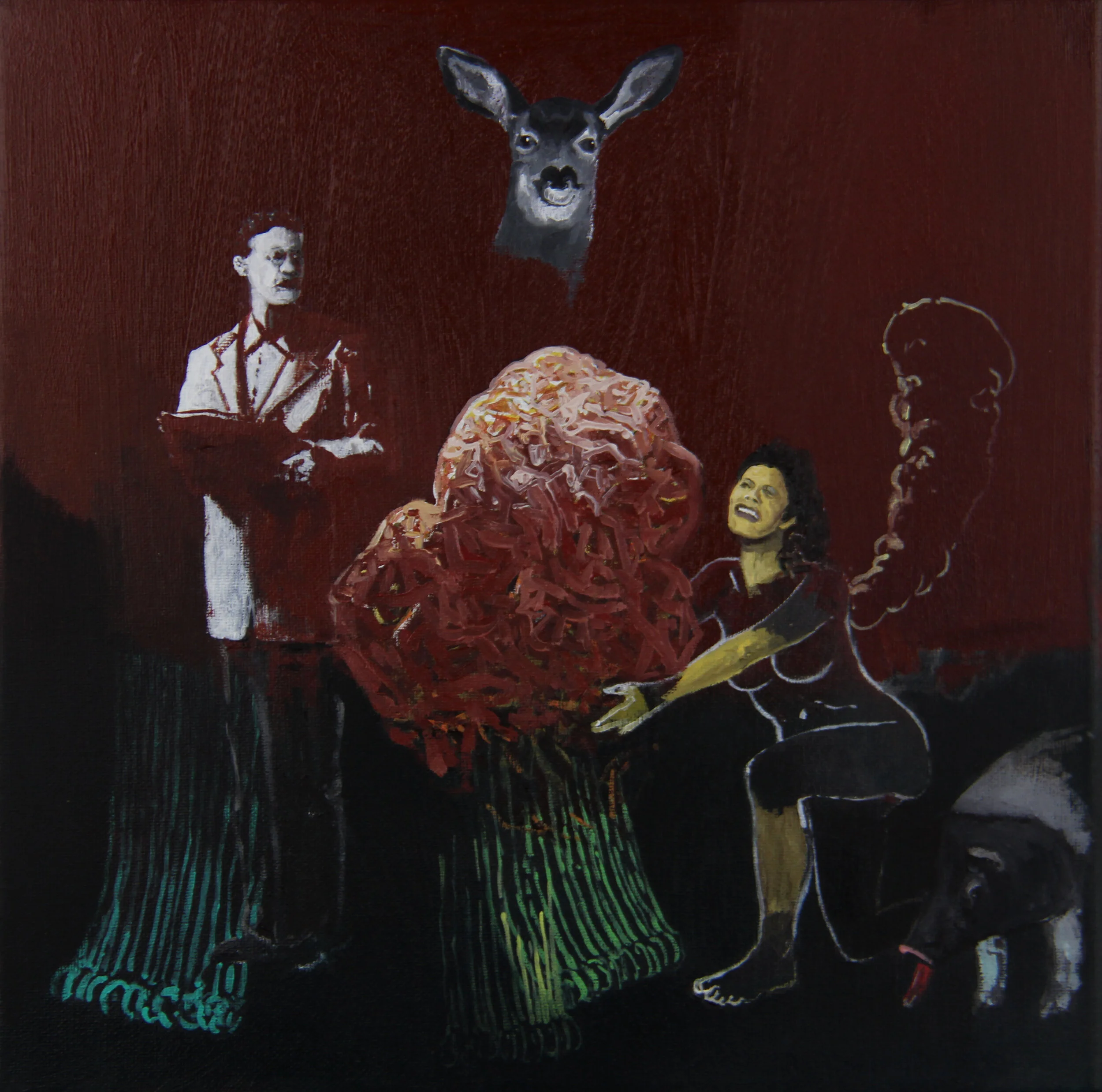  “Land of the Free - 136”  oil on canvas, h 12” x w 12”, 2016 