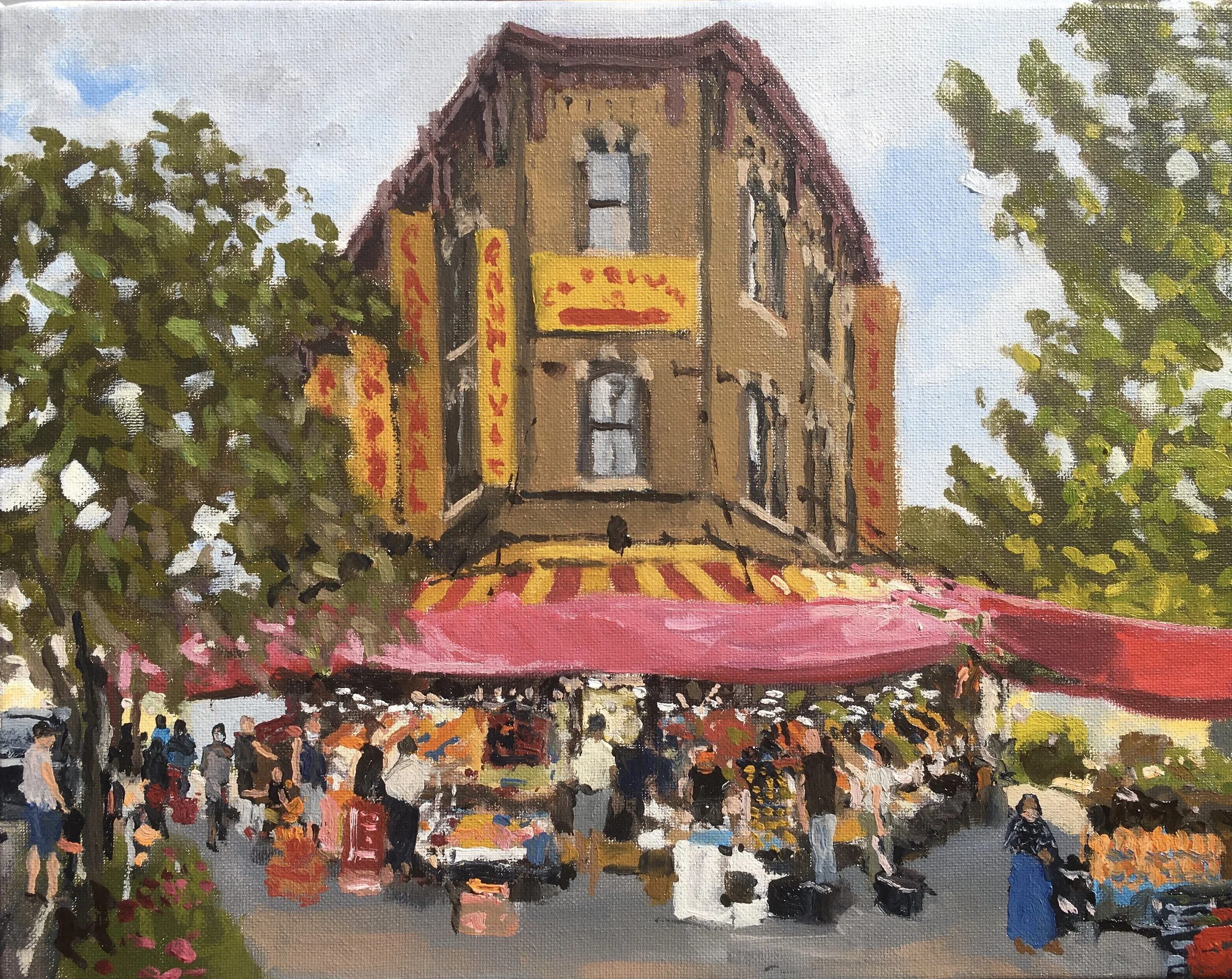  “Painting 48 Kensington, Brooklyn” oil on canvas, h 11” x w 14”, 2021 