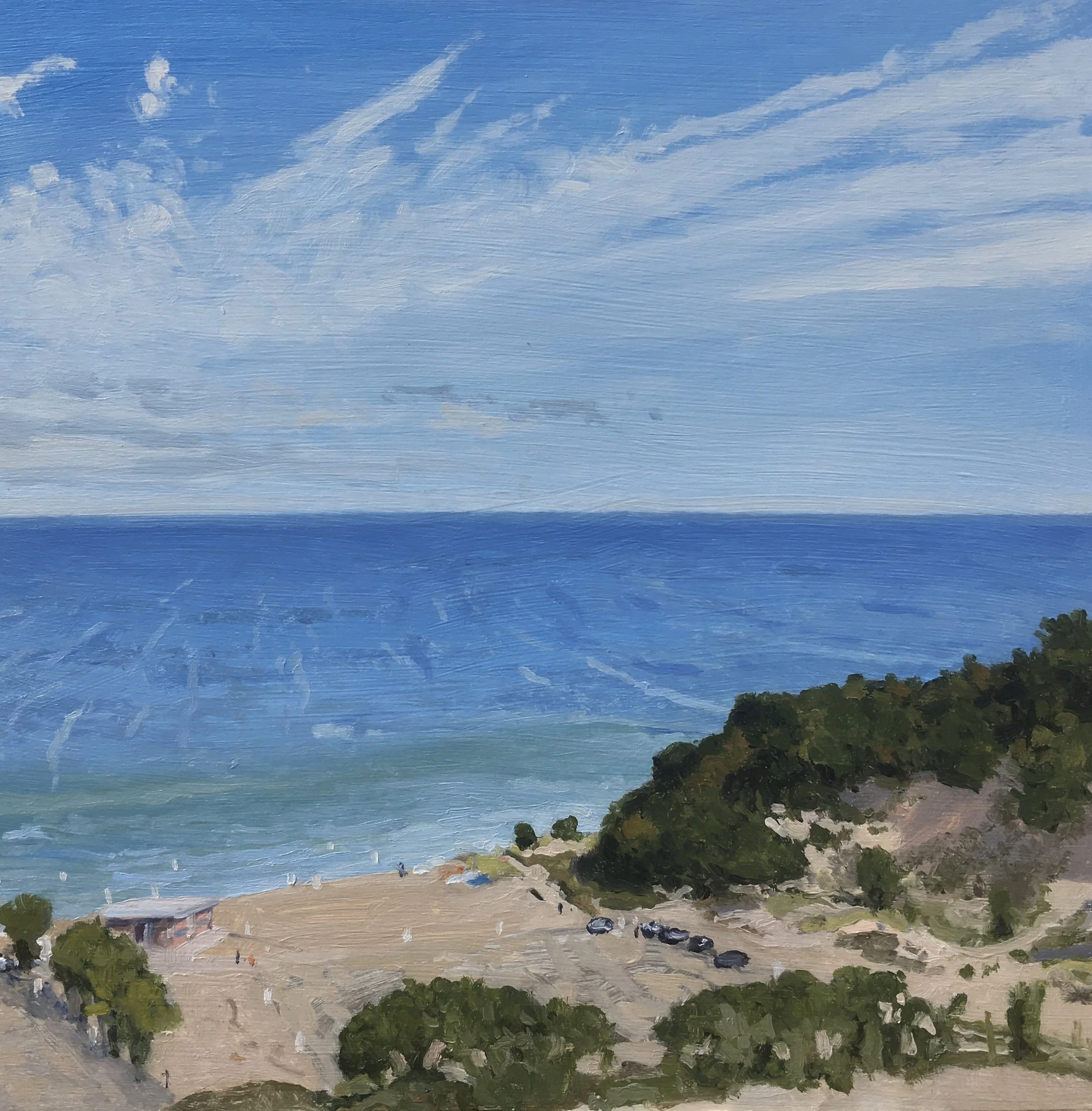  “Painting 62, Michigan-2021-10” Warren Woods - Sawyer, MI oil on wood, h 12” x w 12”, 2021 