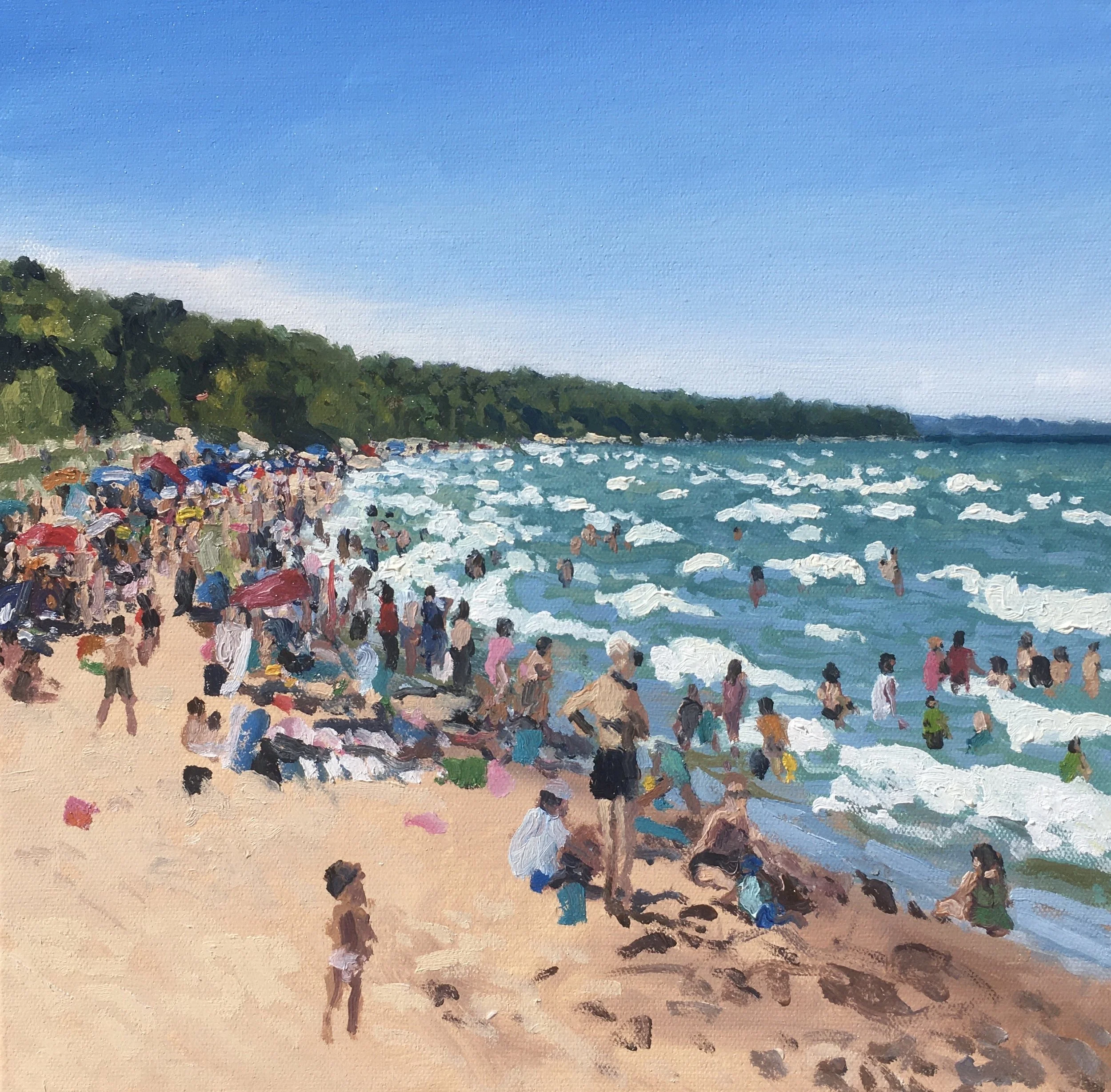  “Painting 64, Michigan-2021-12” Warren Dunes - Sawyer, MI oil on canvas, h 12” x w 12”, 2021 